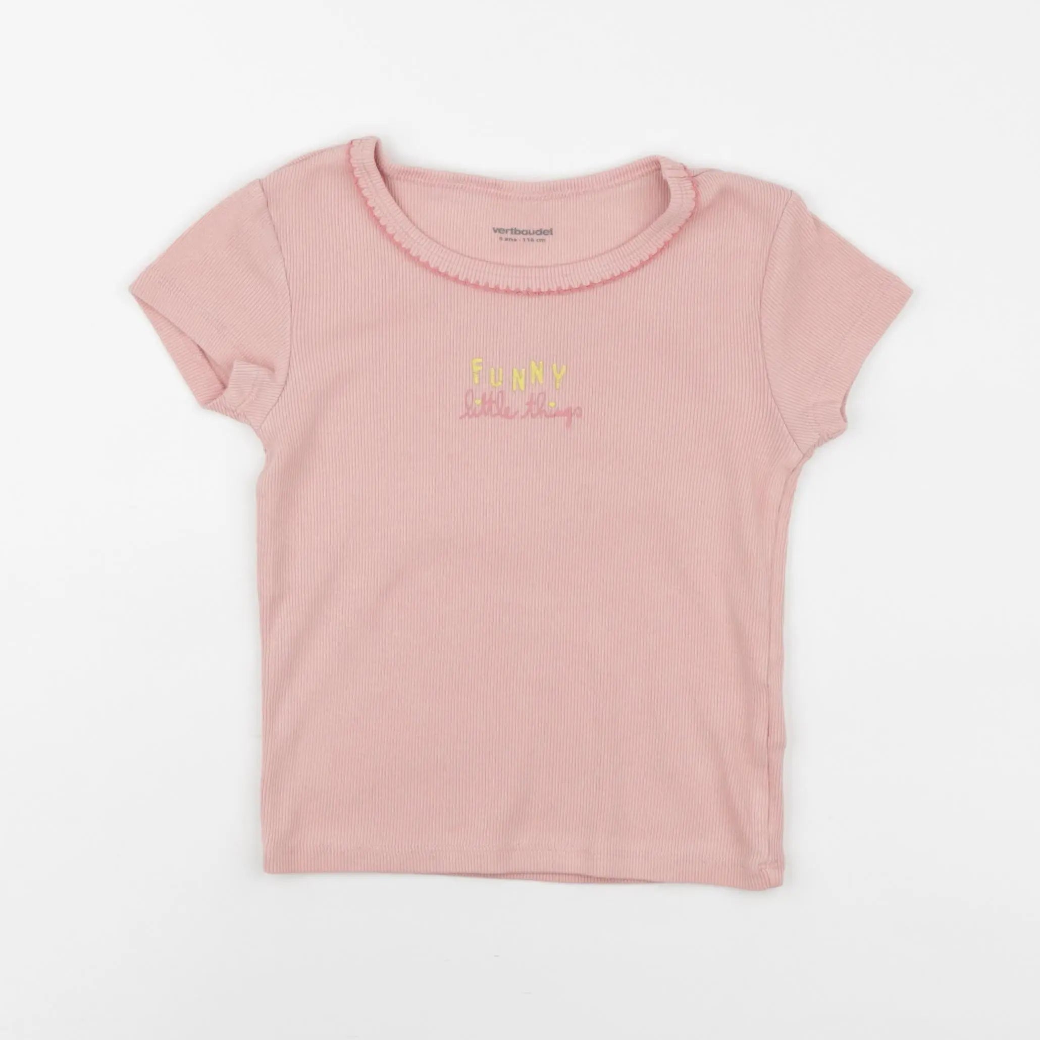 Vertbaudet - maillot de corps rose - 6 ans