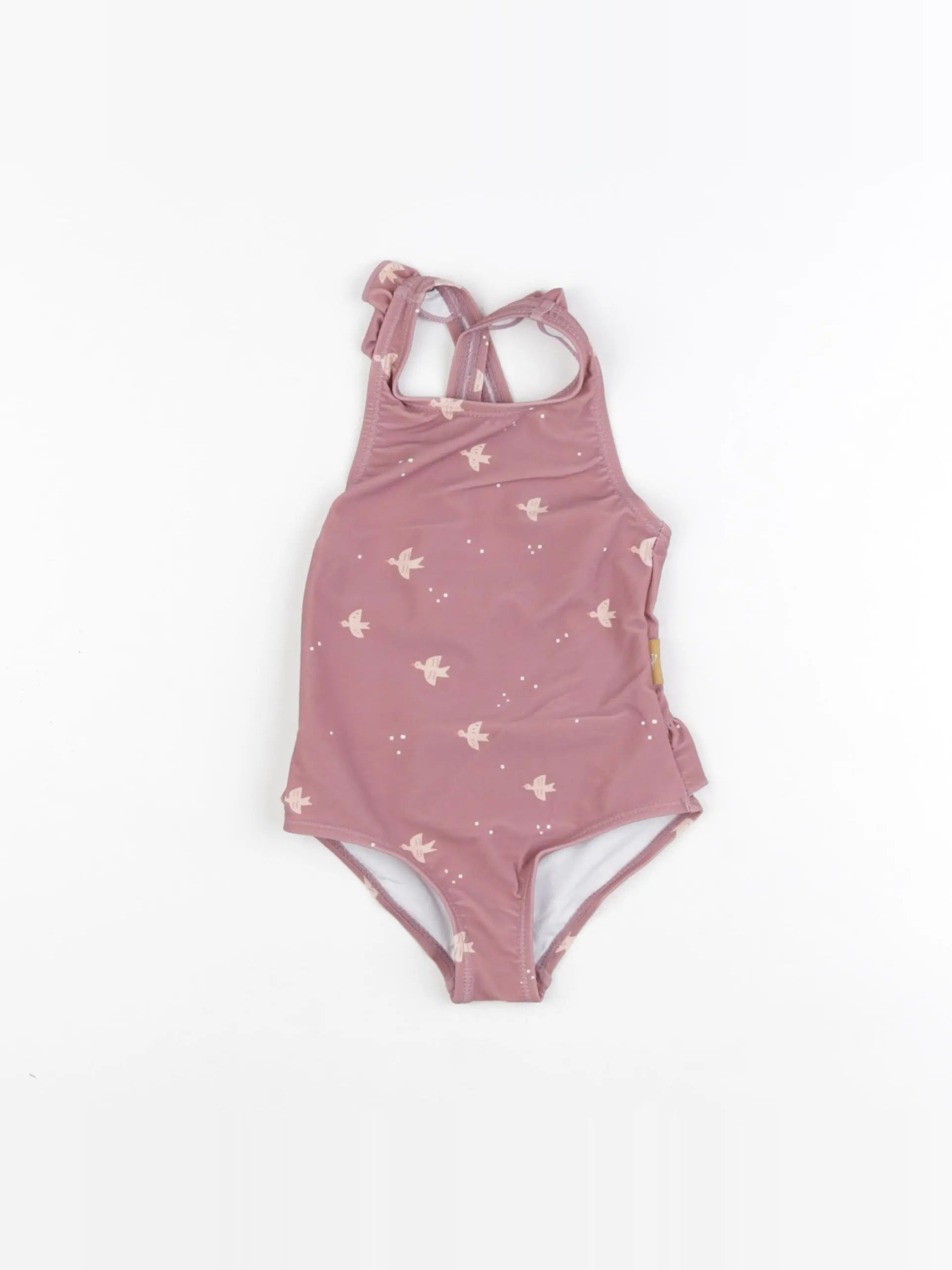 Maillot de bain 1 pièce OISEAU rose