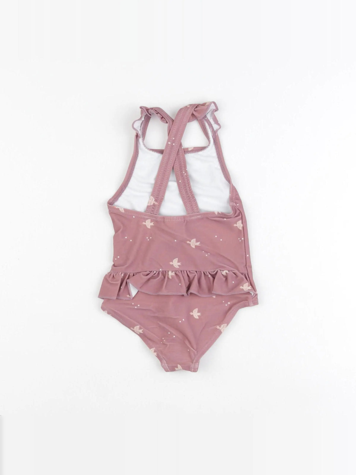 Maillot de bain 1 pièce OISEAU rose