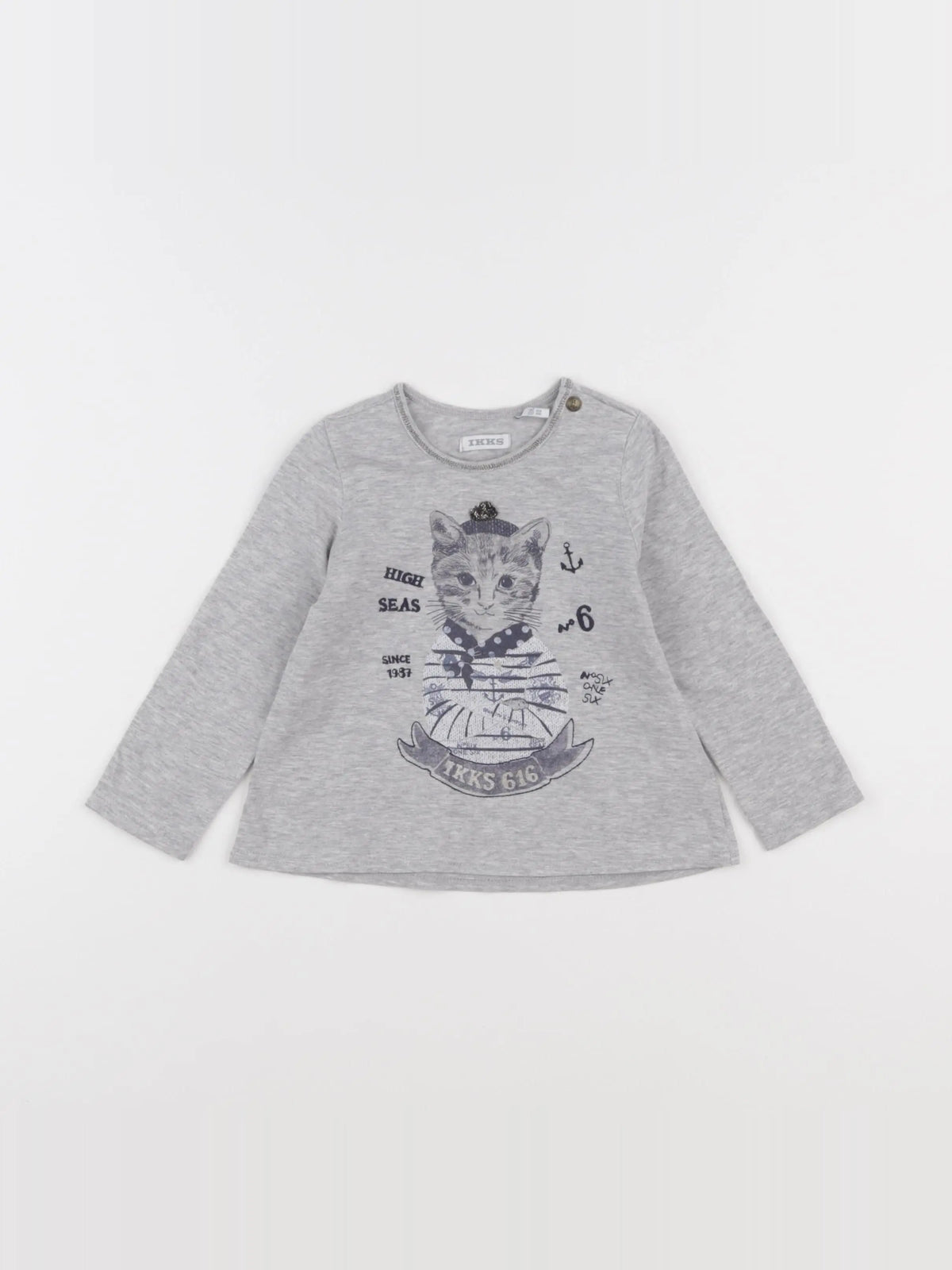 IKKS - tee-shirt gris - 18 mois