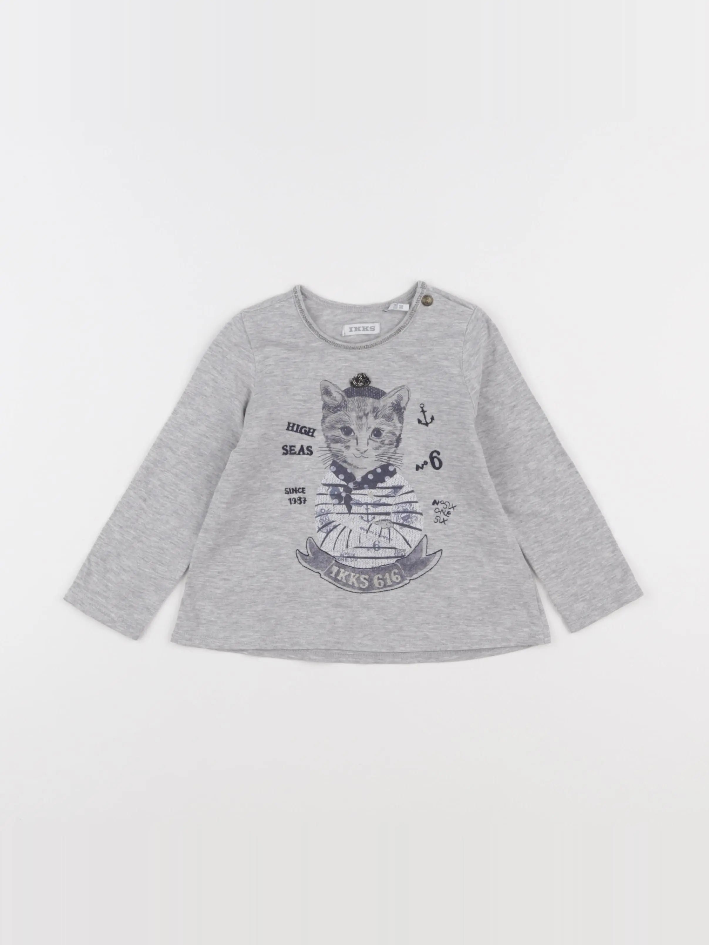 IKKS - tee-shirt gris - 18 mois