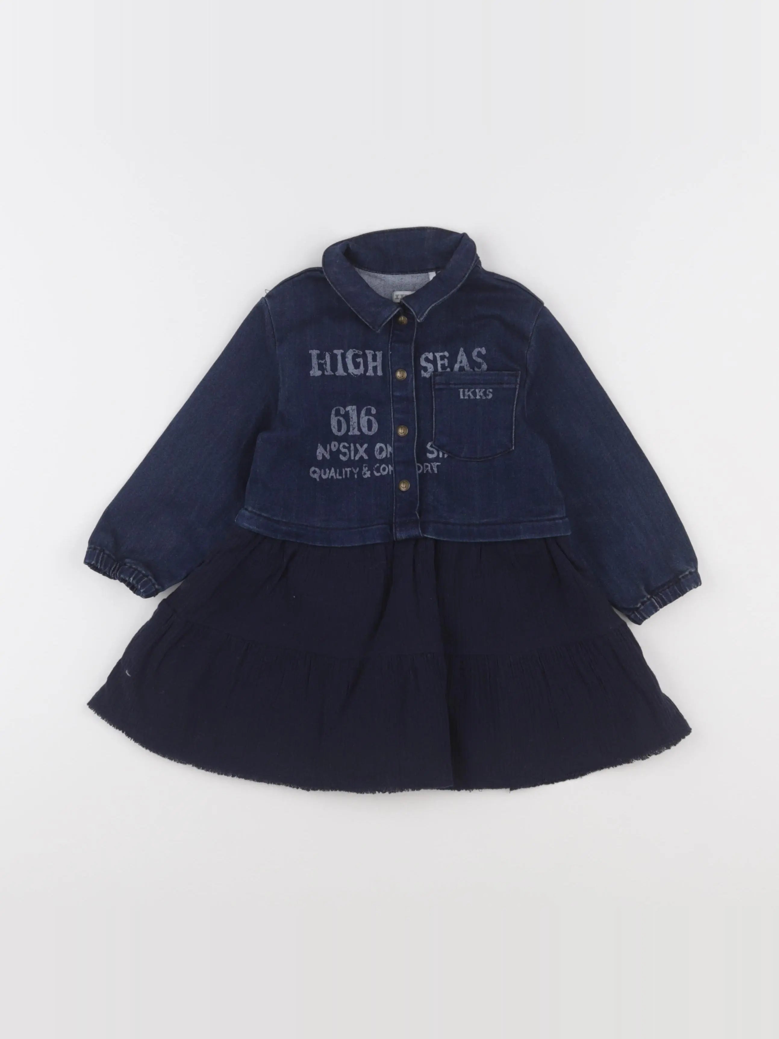 IKKS - robe bleu - 18 mois