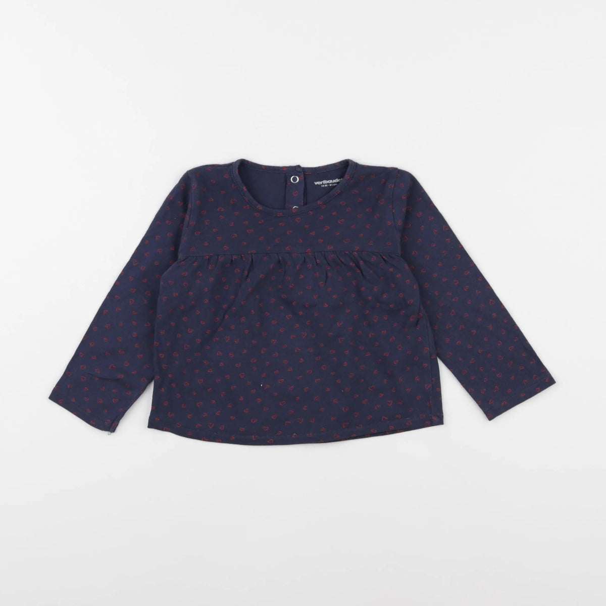 Vertbaudet - tee-shirt bleu, rouge - 18 mois