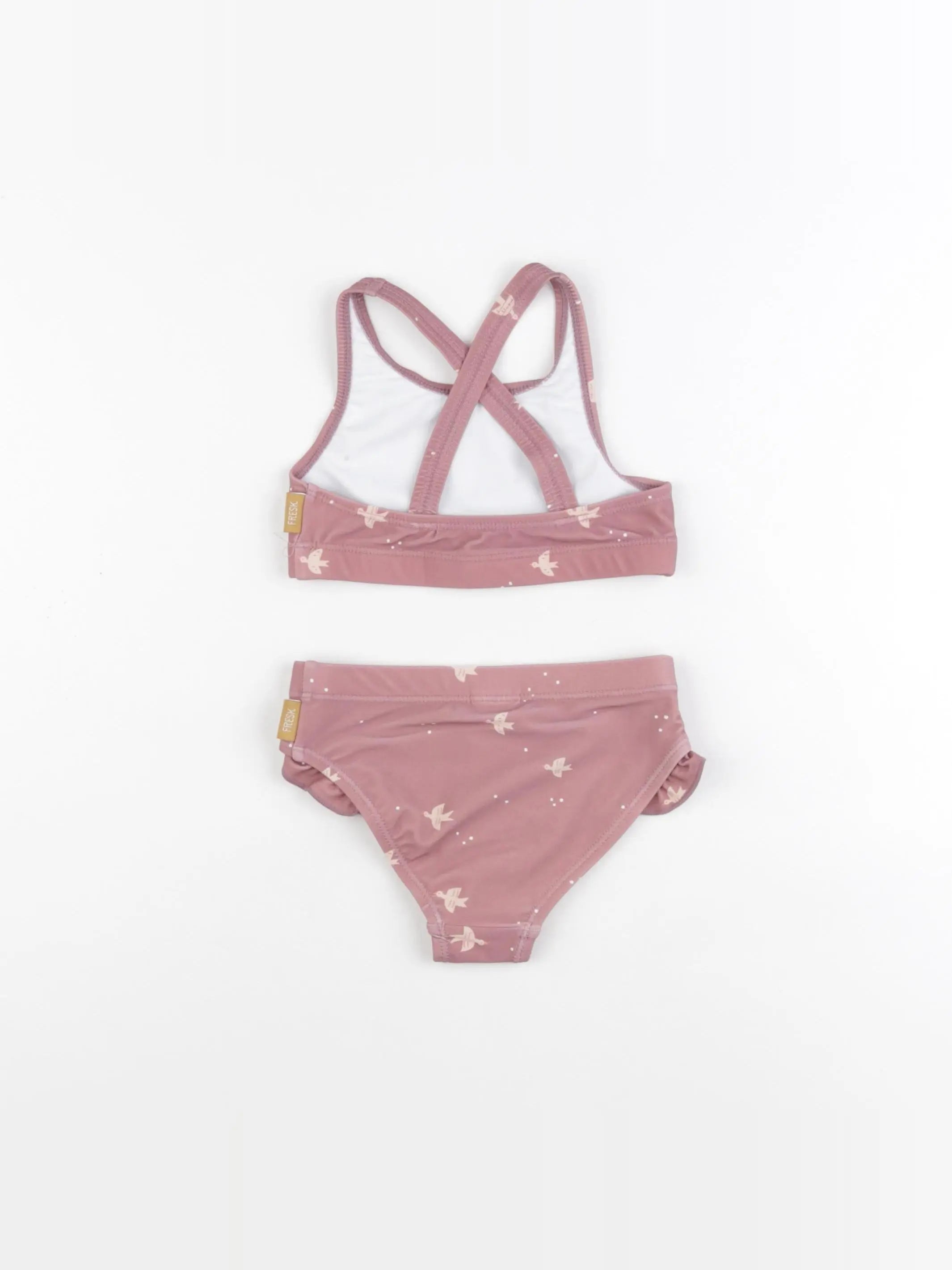 Maillot de bain 2 pièces OISEAU rose