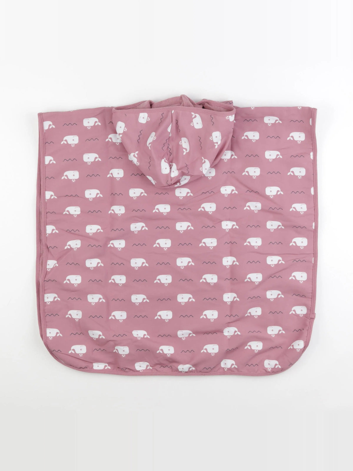 Poncho de bain BALEINE rose