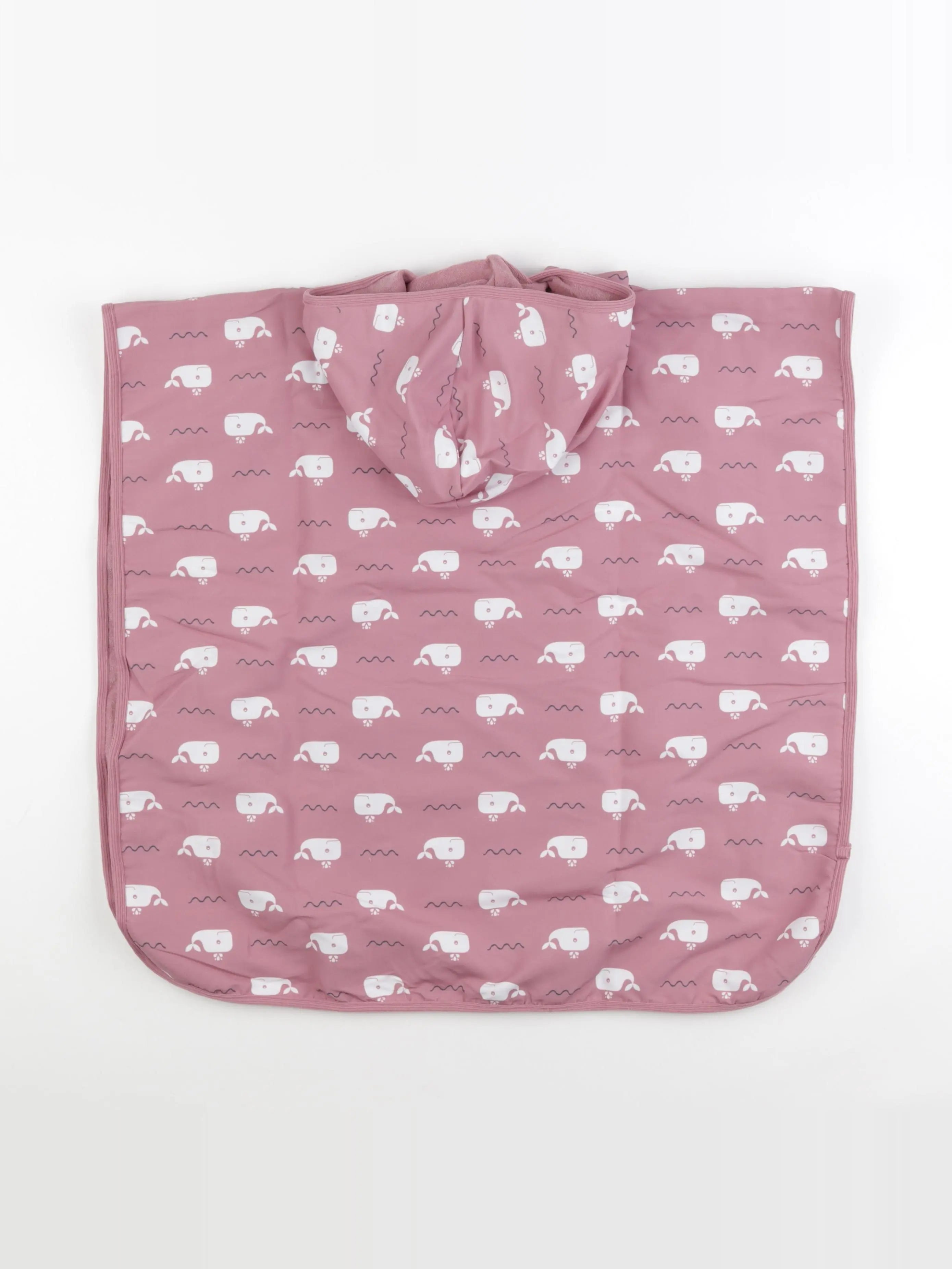 Poncho de bain BALEINE rose