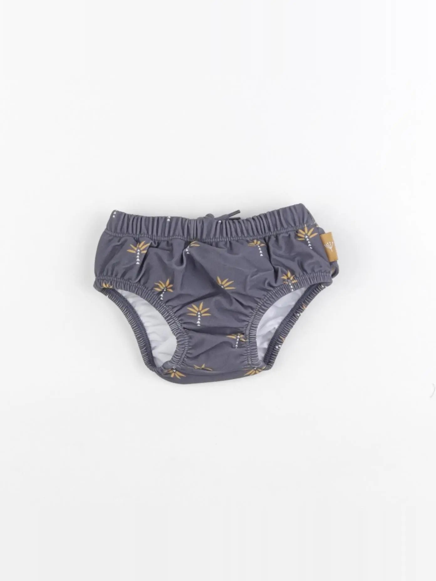 Maillot de bain couche fille PALMIER gris 