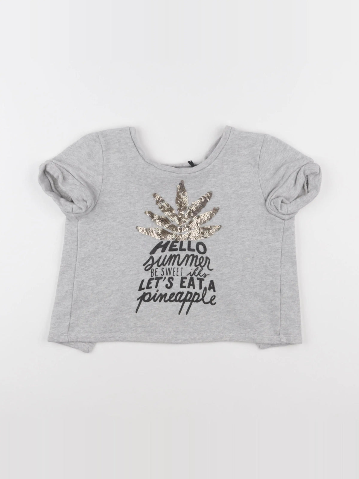 IKKS - sweat court gris - 10 ans
