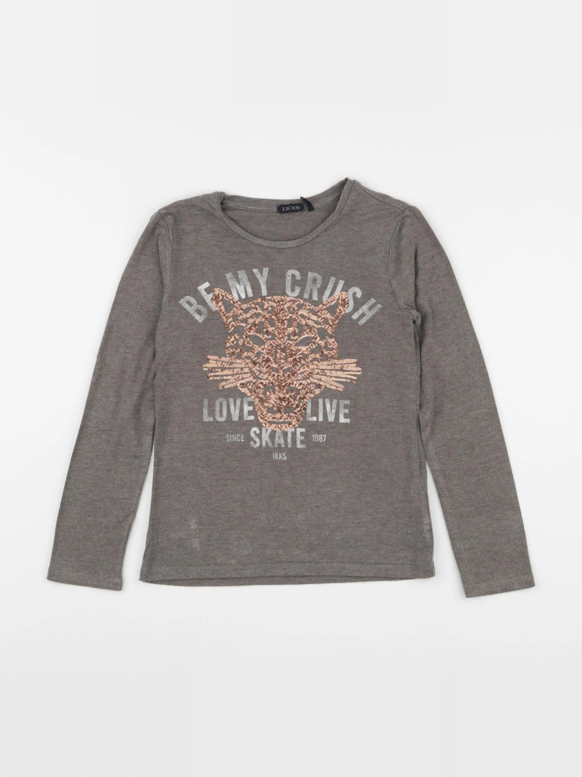 IKKS - tee-shirt gris - 8 ans