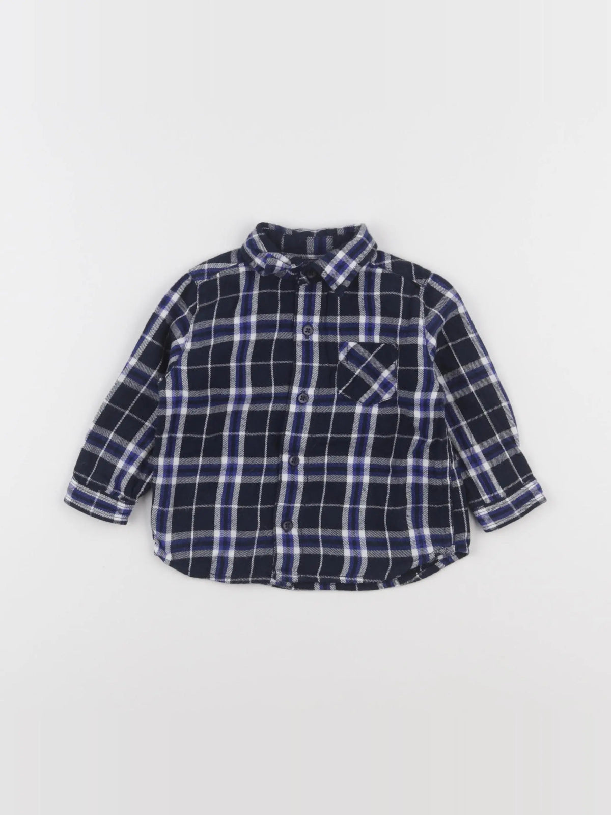 Boutchou - chemise bleu - 6 mois