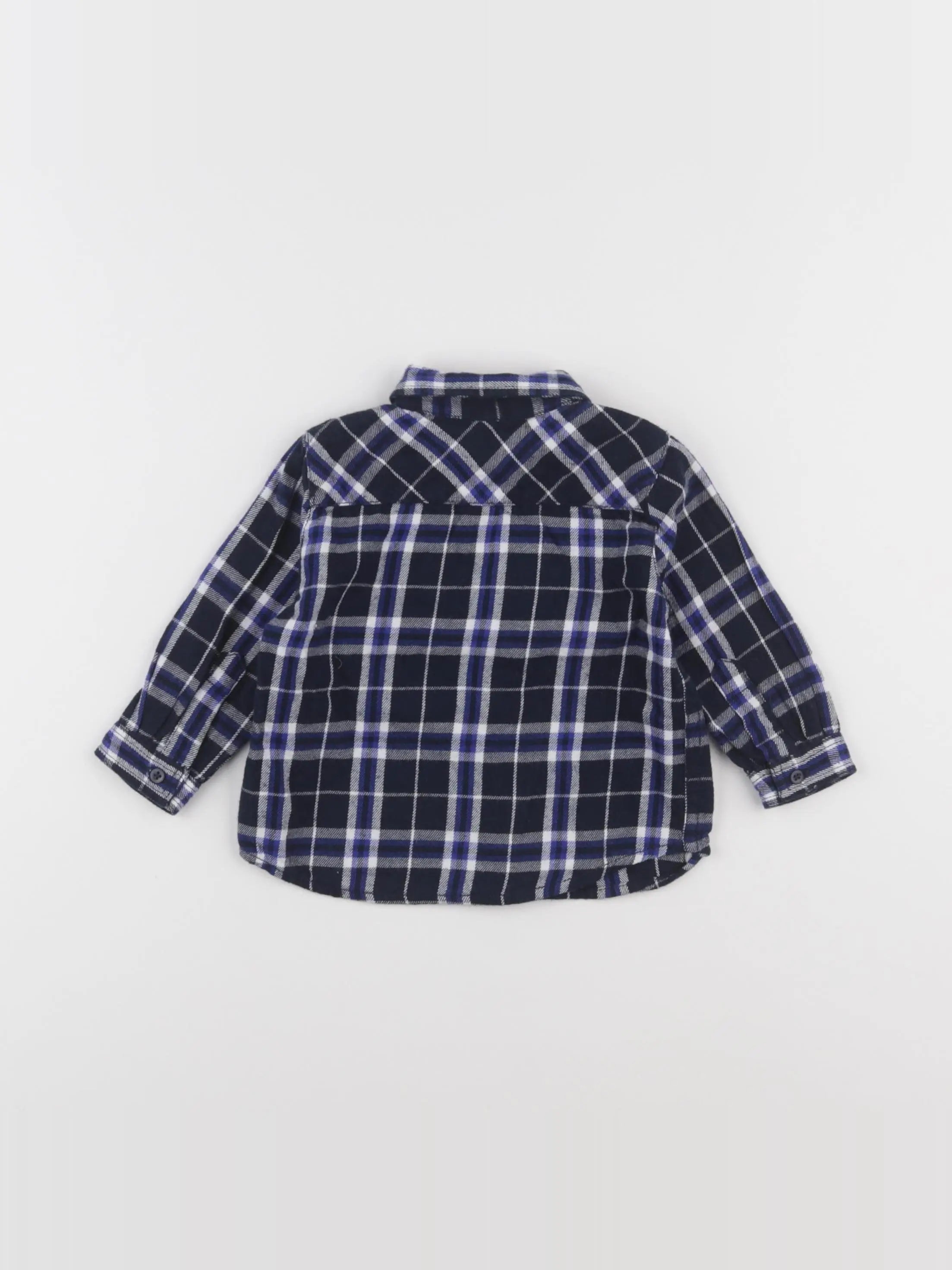 Boutchou - chemise bleu - 6 mois