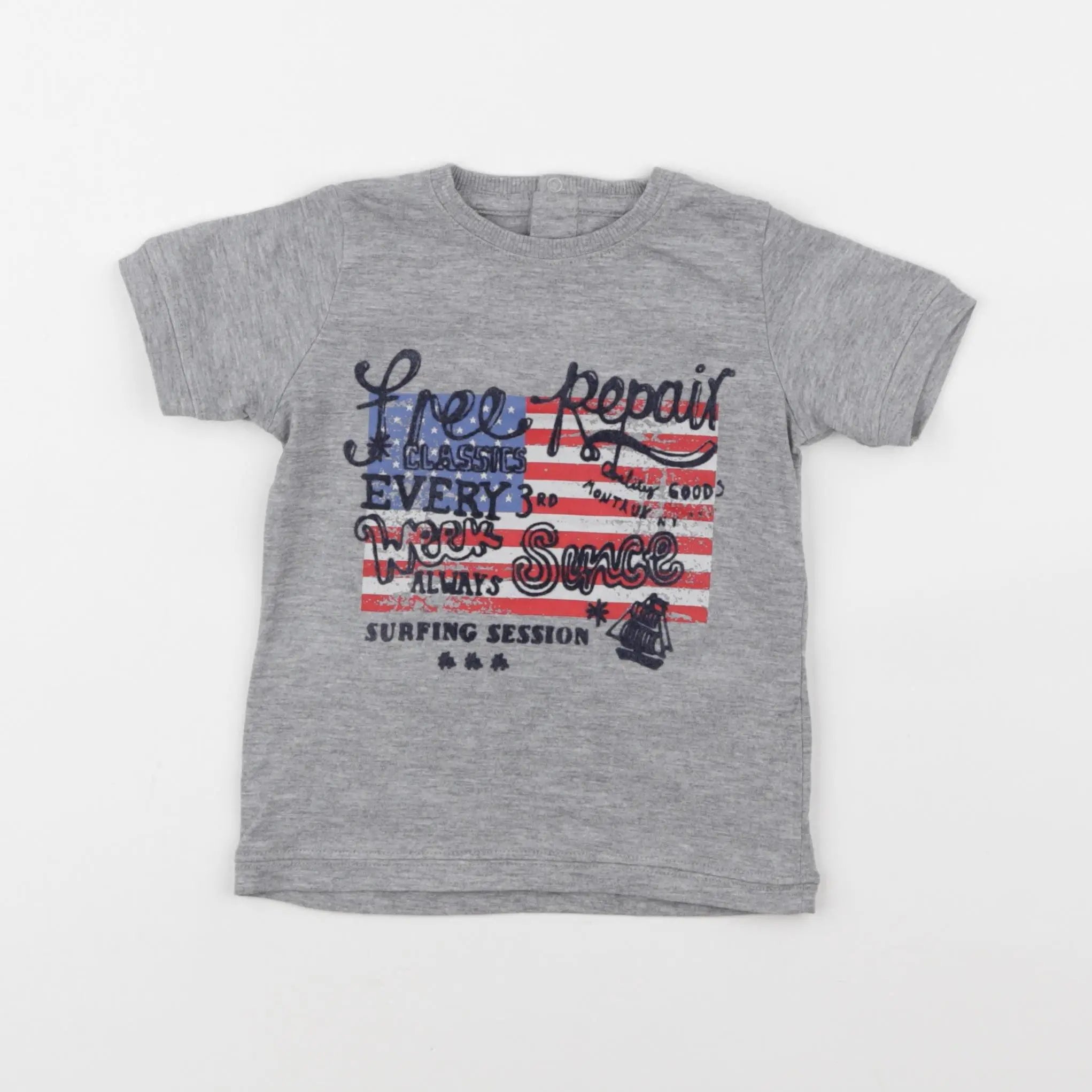 Vertbaudet - tee-shirt gris - 18 mois