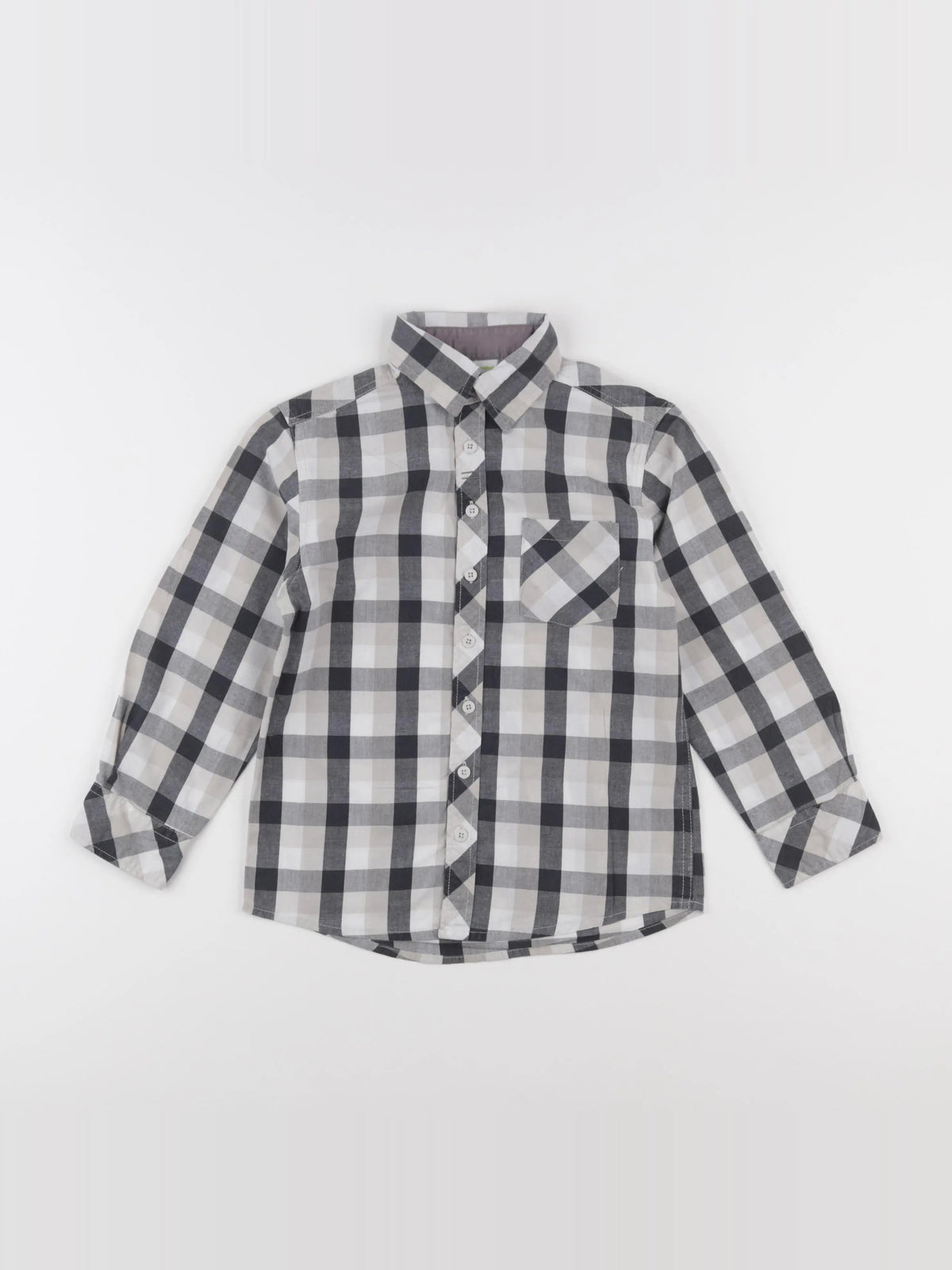 Vertbaudet - chemise gris - 6 ans