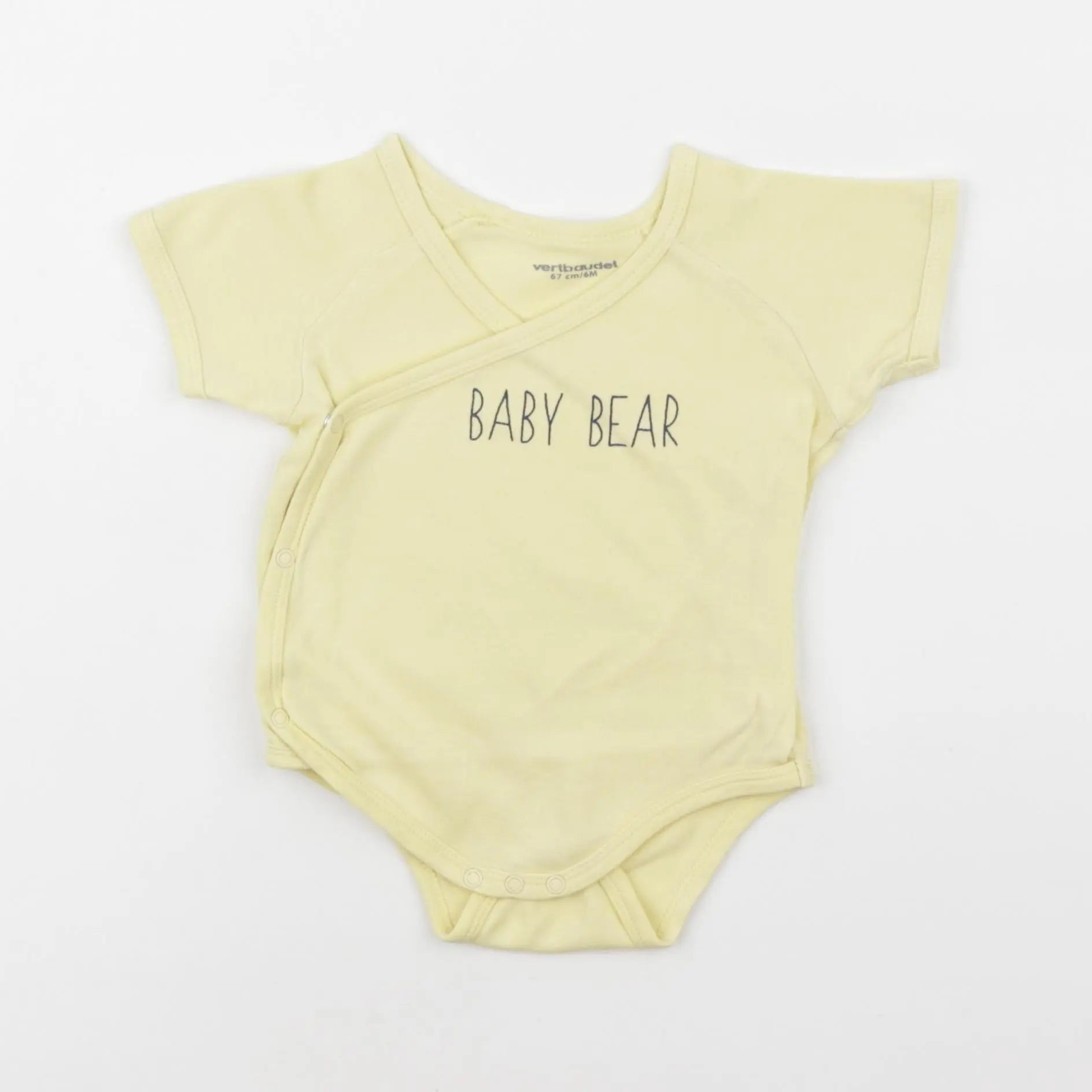 Vertbaudet - body jaune - 6 mois