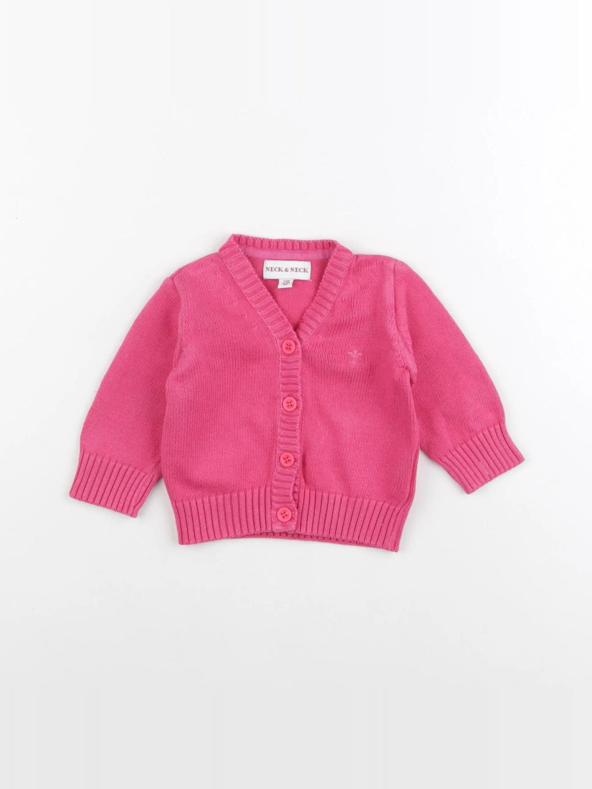 Neck & Neck - gilet rose - 6 mois