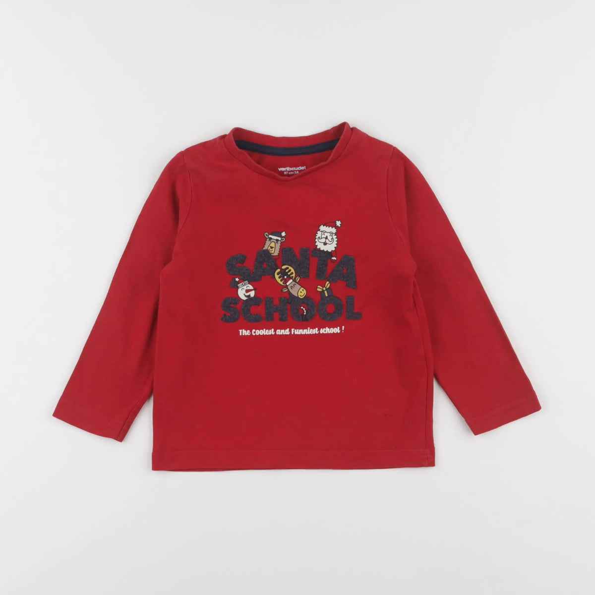 Vertbaudet - tee-shirt rouge - 3 ans