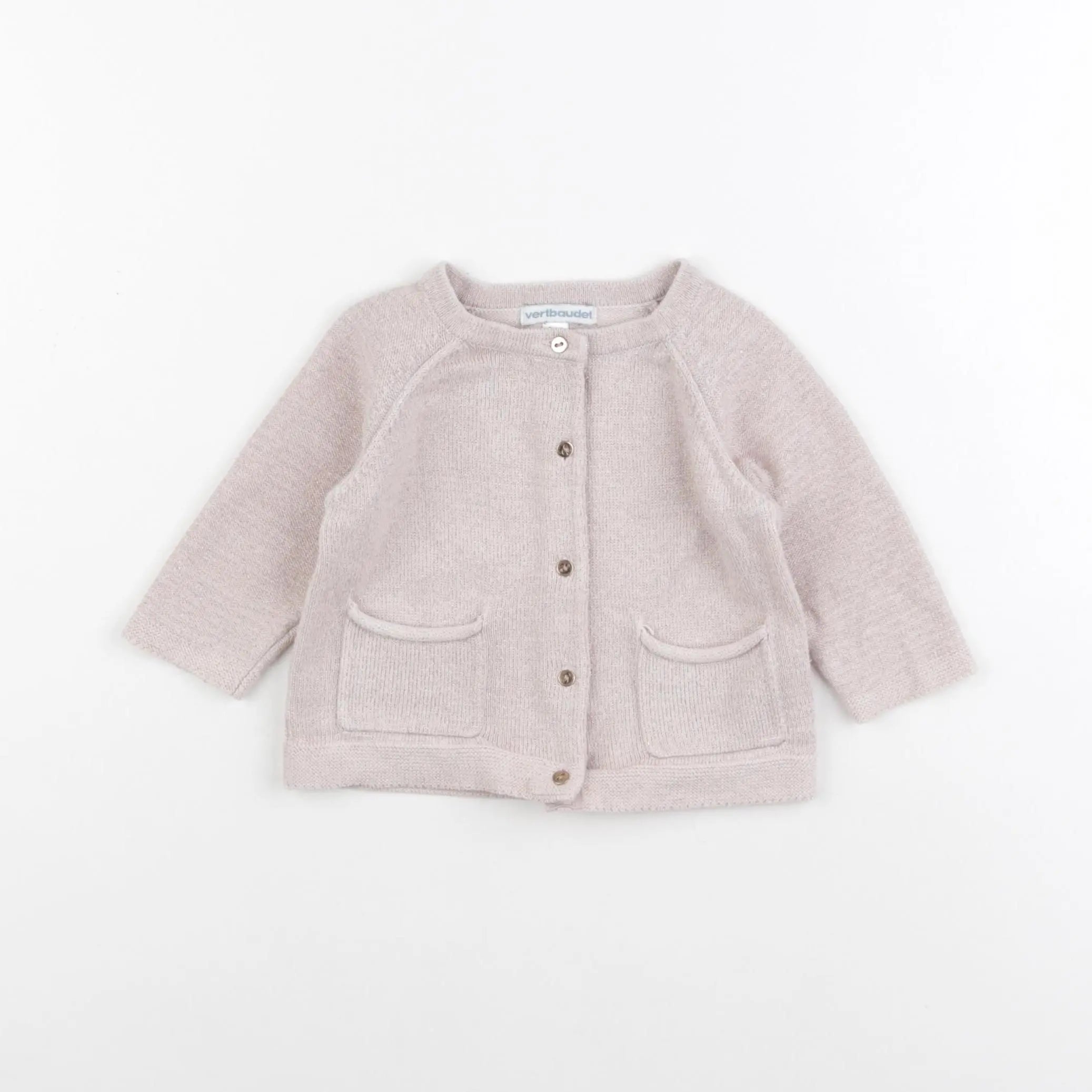 Vertbaudet - gilet rose - 9 mois