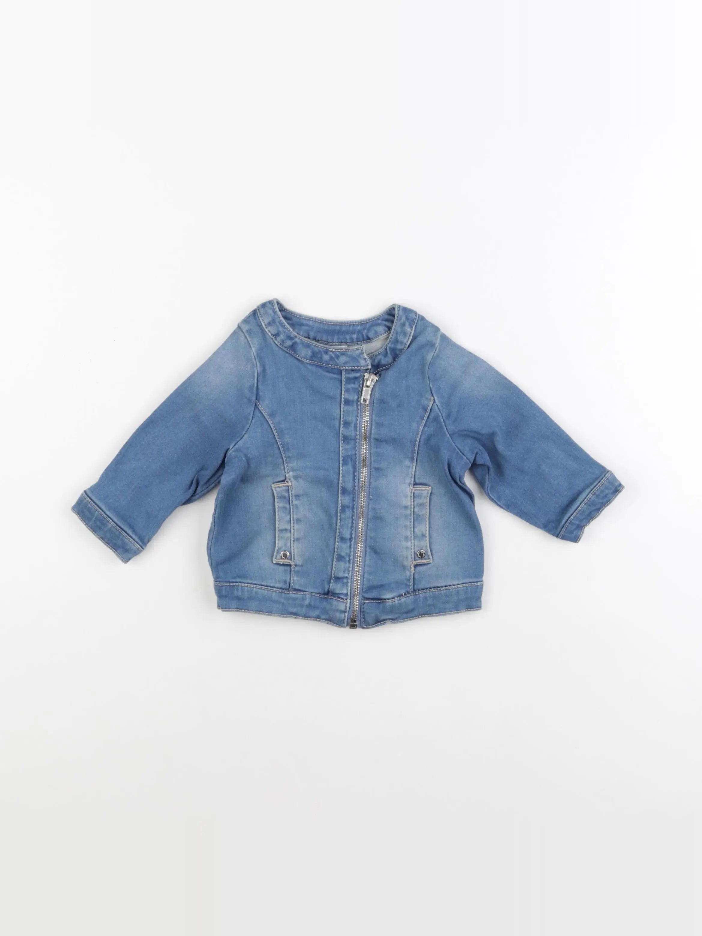 Tape à l'oeil - veste imprimé au dos bleu - 3 mois