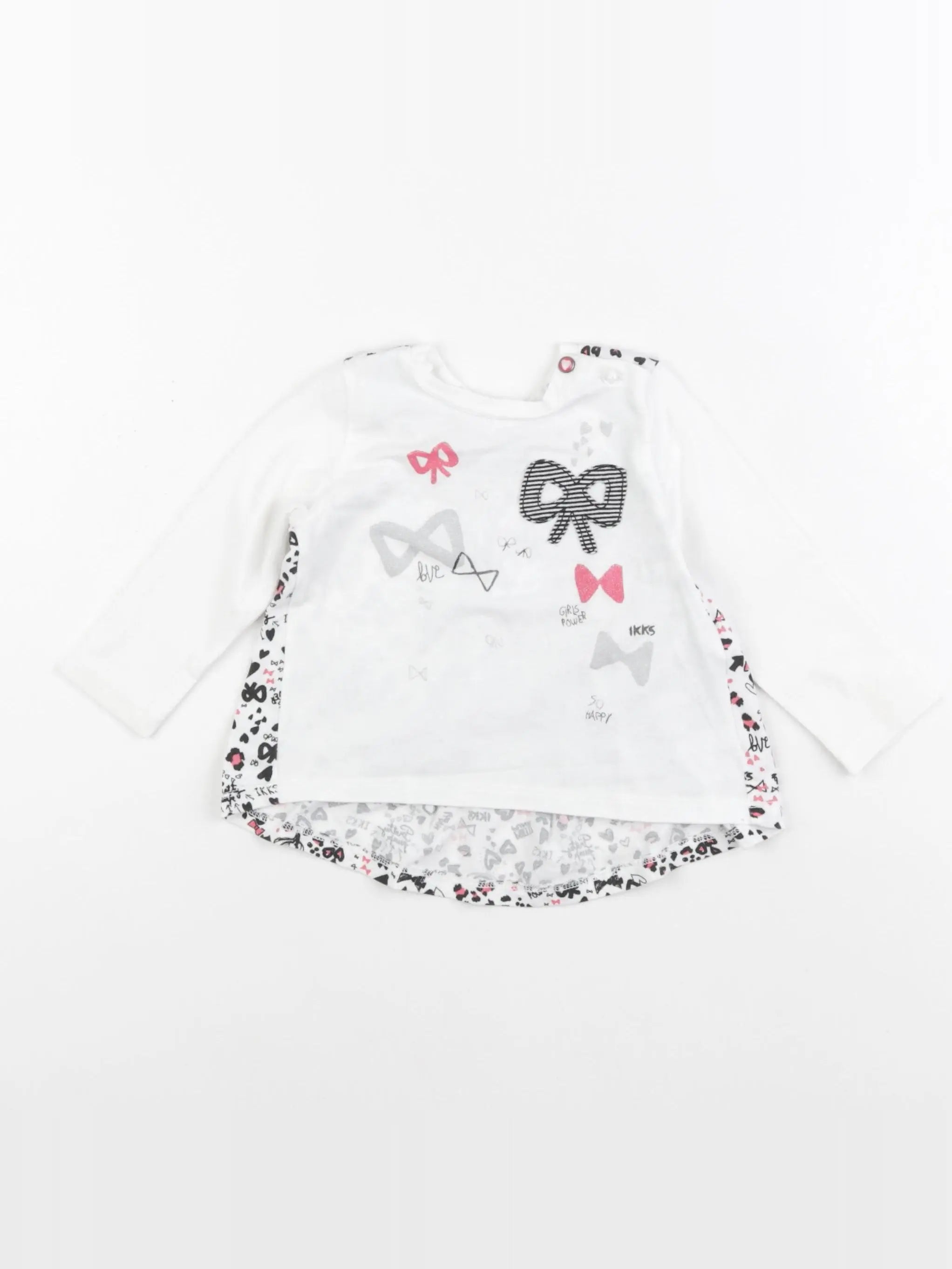 IKKS - tee-shirt blanc - 12 mois