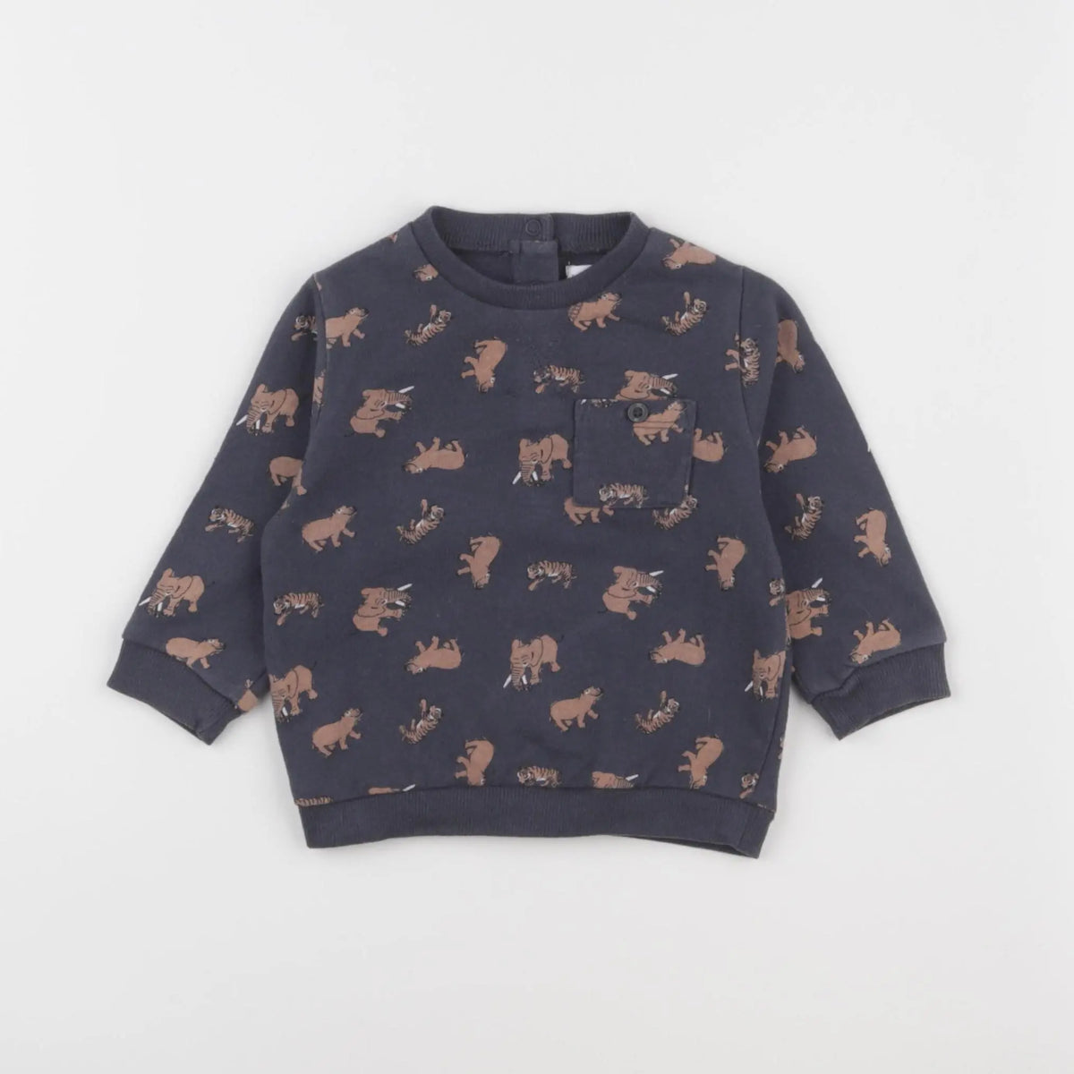 Vertbaudet - sweat gris - 6 mois