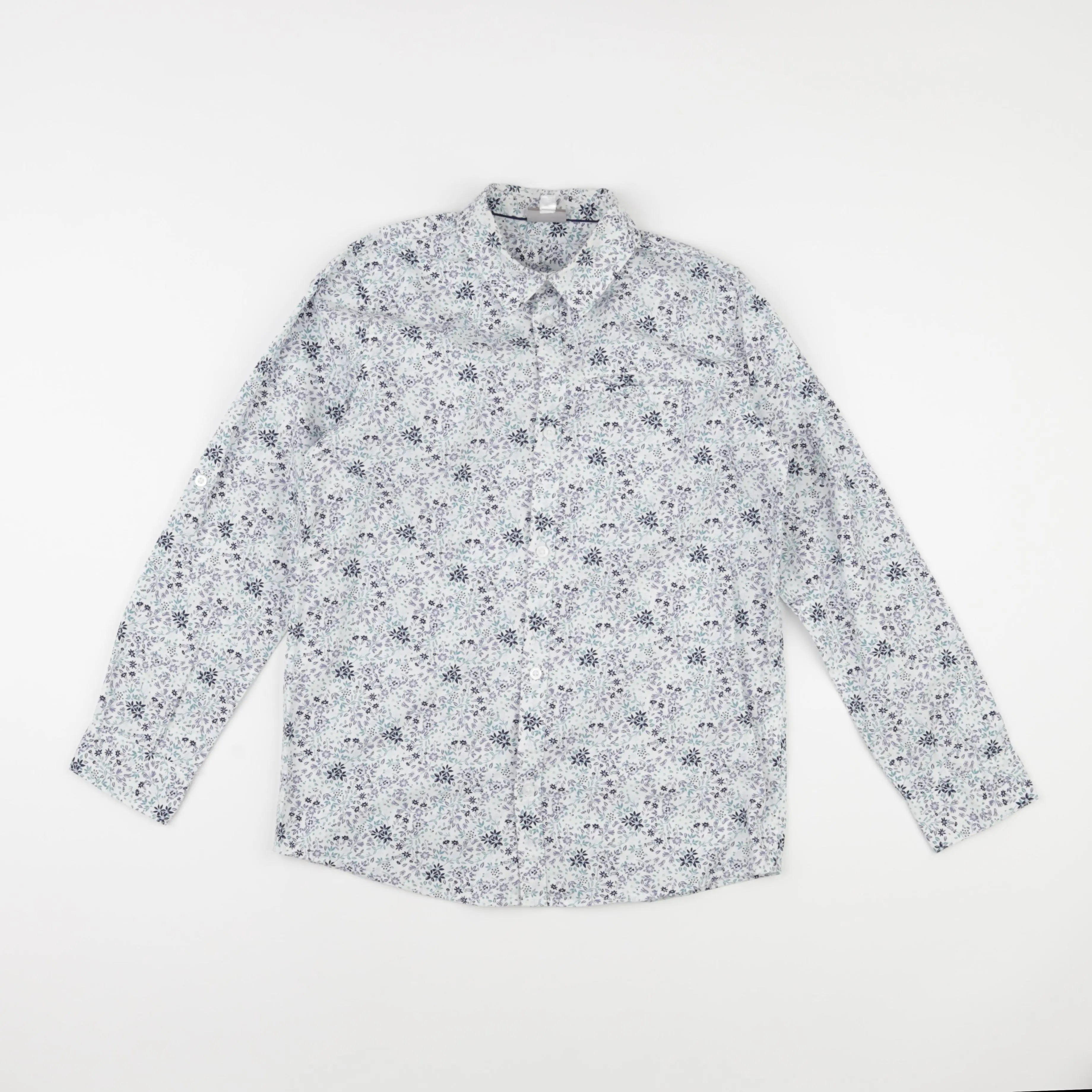 Vertbaudet - chemise blanc, bleu - 12 ans