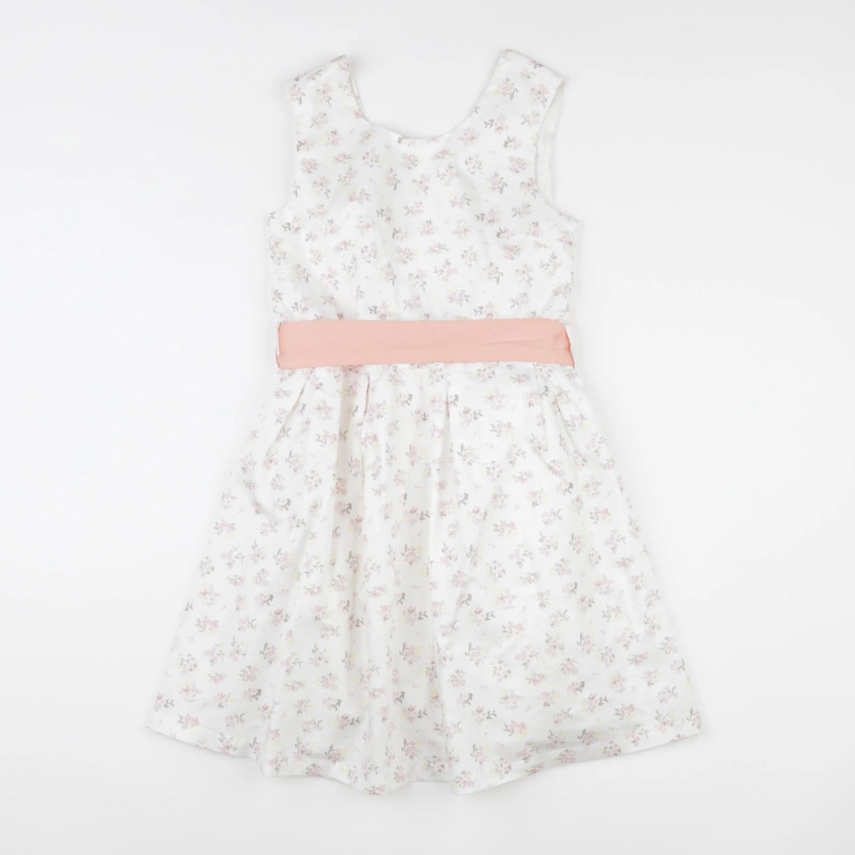 Vertbaudet - robe blanc, rose - 10 ans