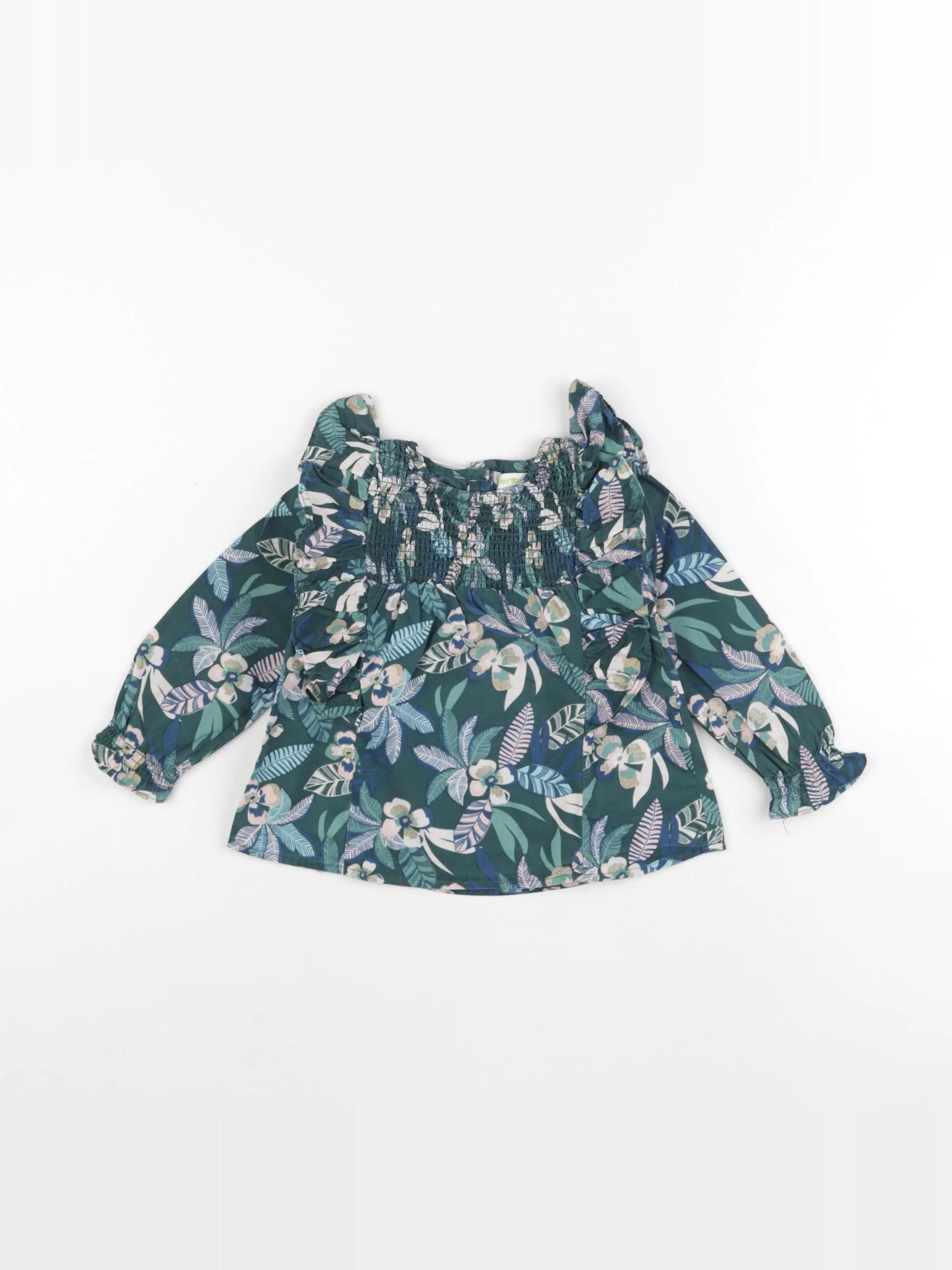 Vertbaudet - blouse vert - 2 ans