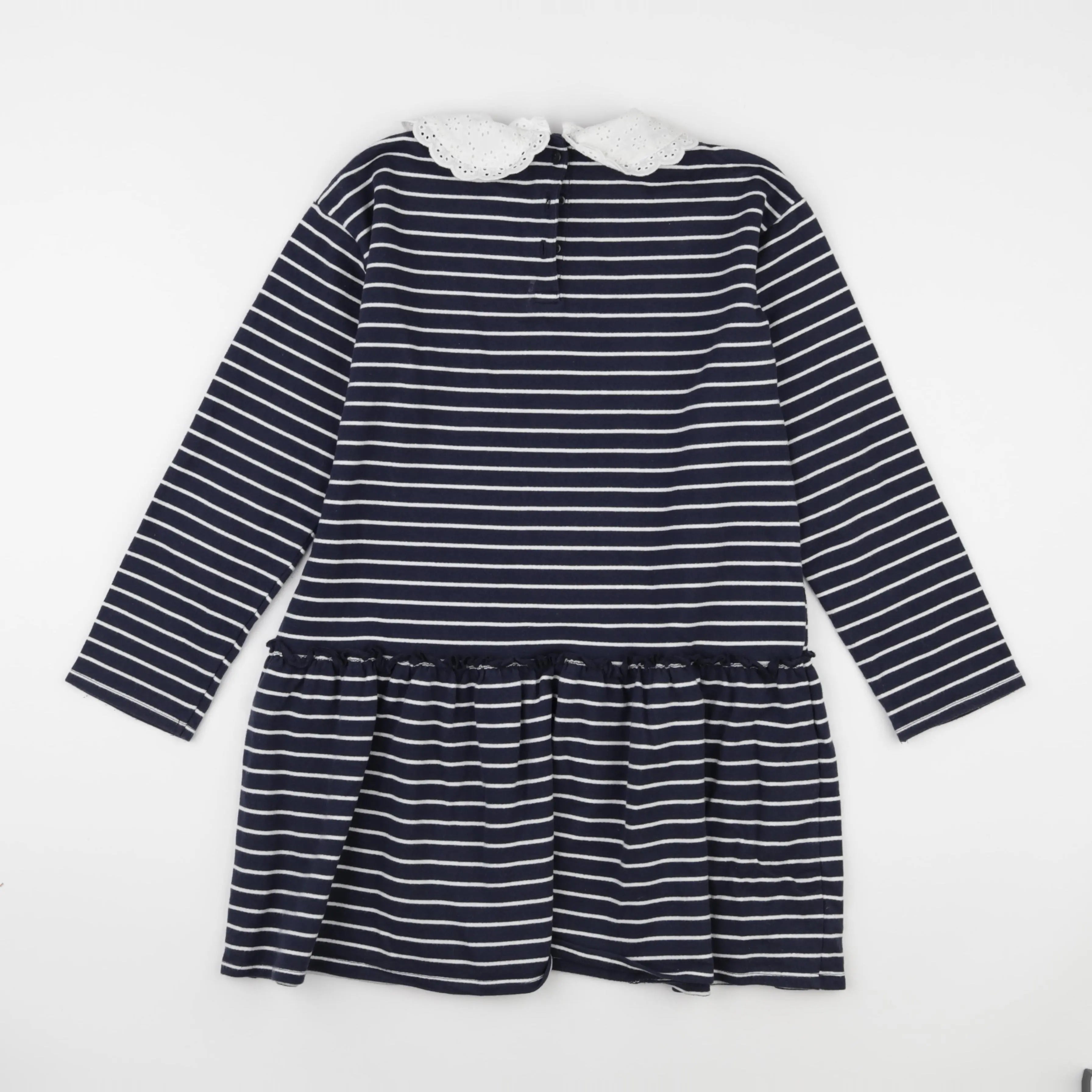 Vertbaudet - robe bleu, blanc - 10 ans