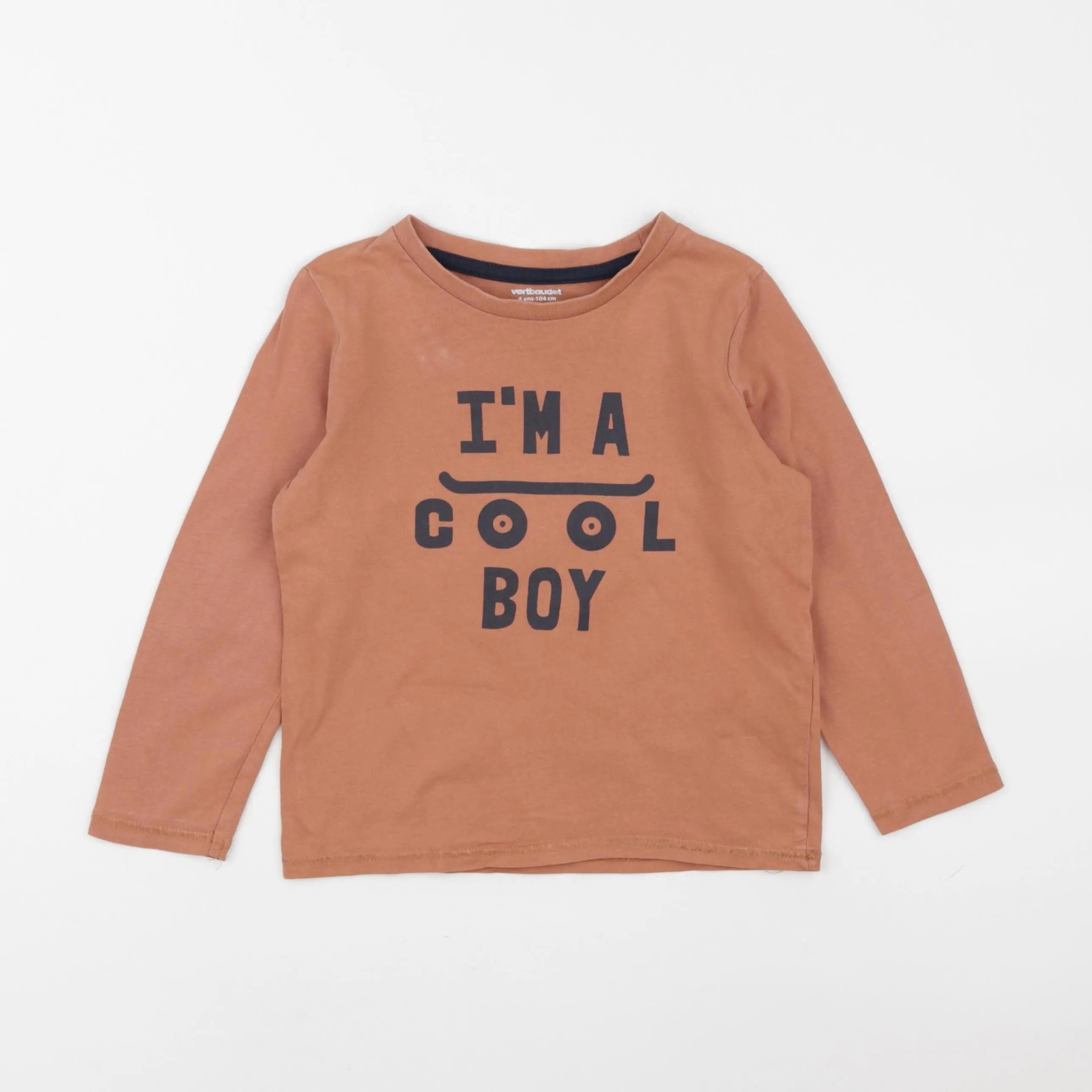 Vertbaudet - tee-shirt orange - 4 ans