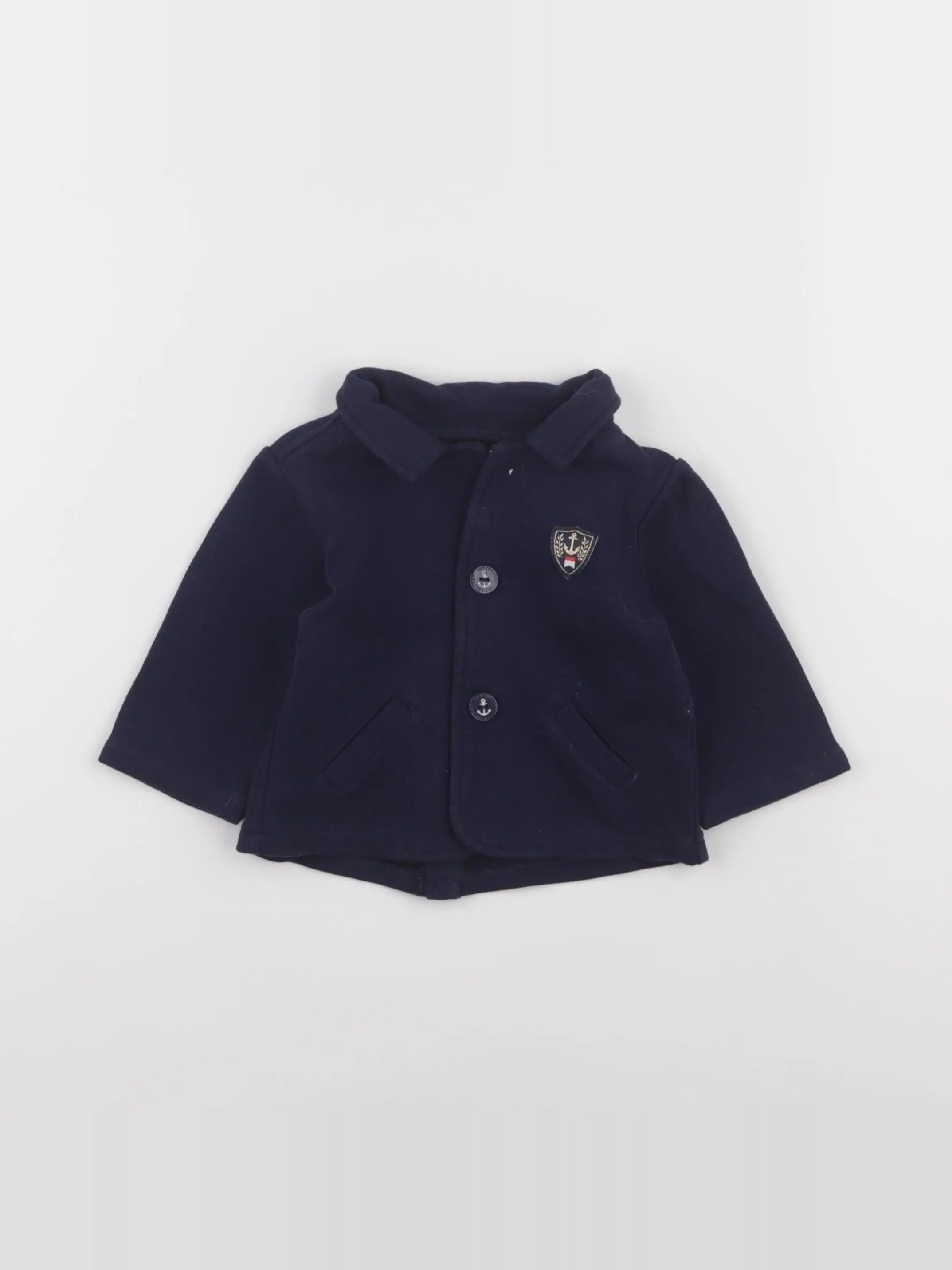 Vertbaudet - veste bleu - 6 mois