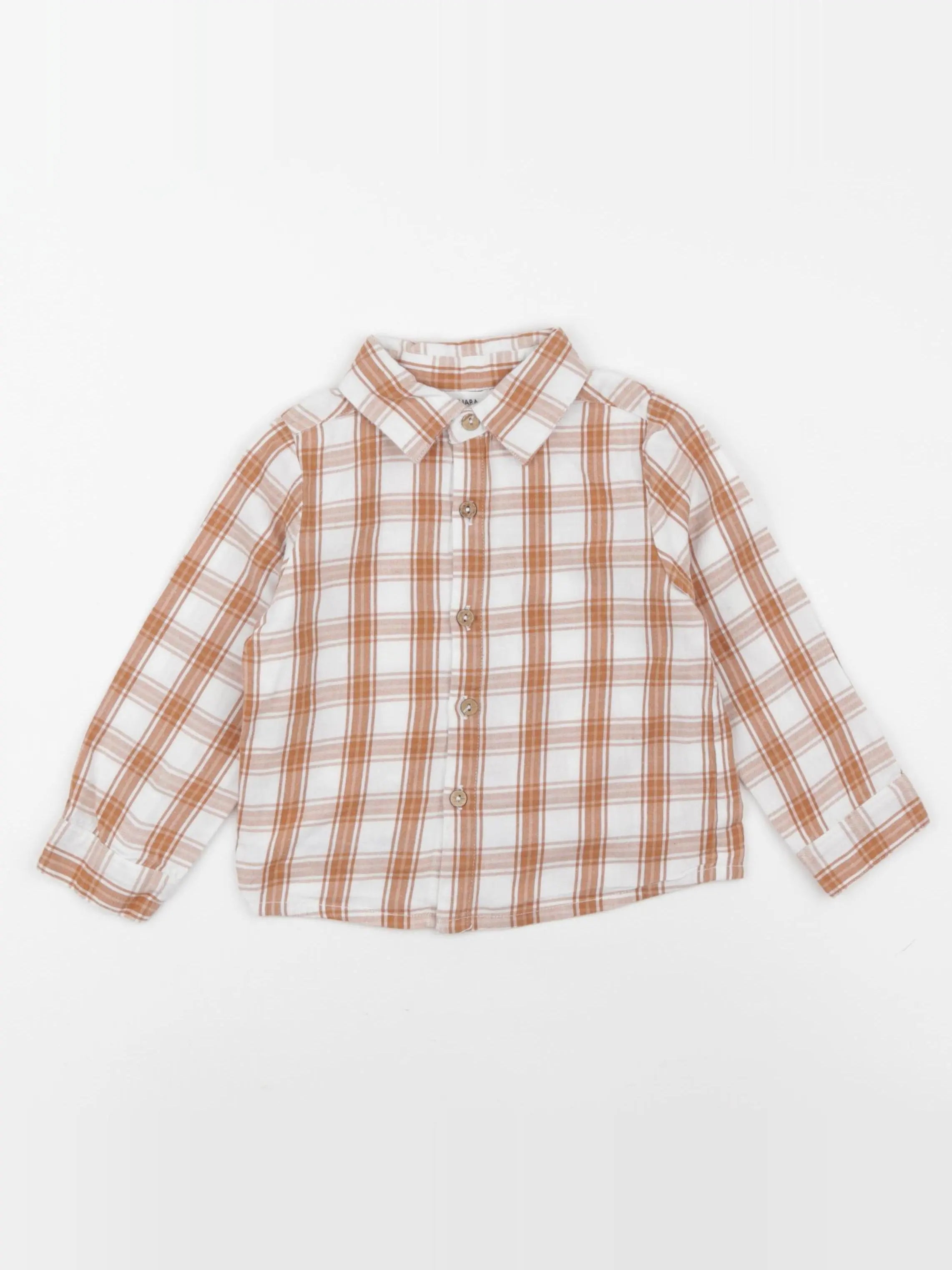 Bouchara - chemise beige - 24 mois