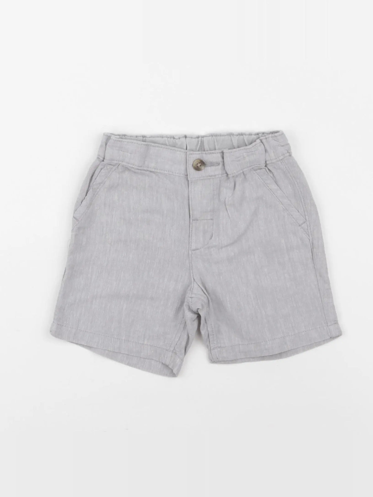 H&M - short gris - 6/9 mois
