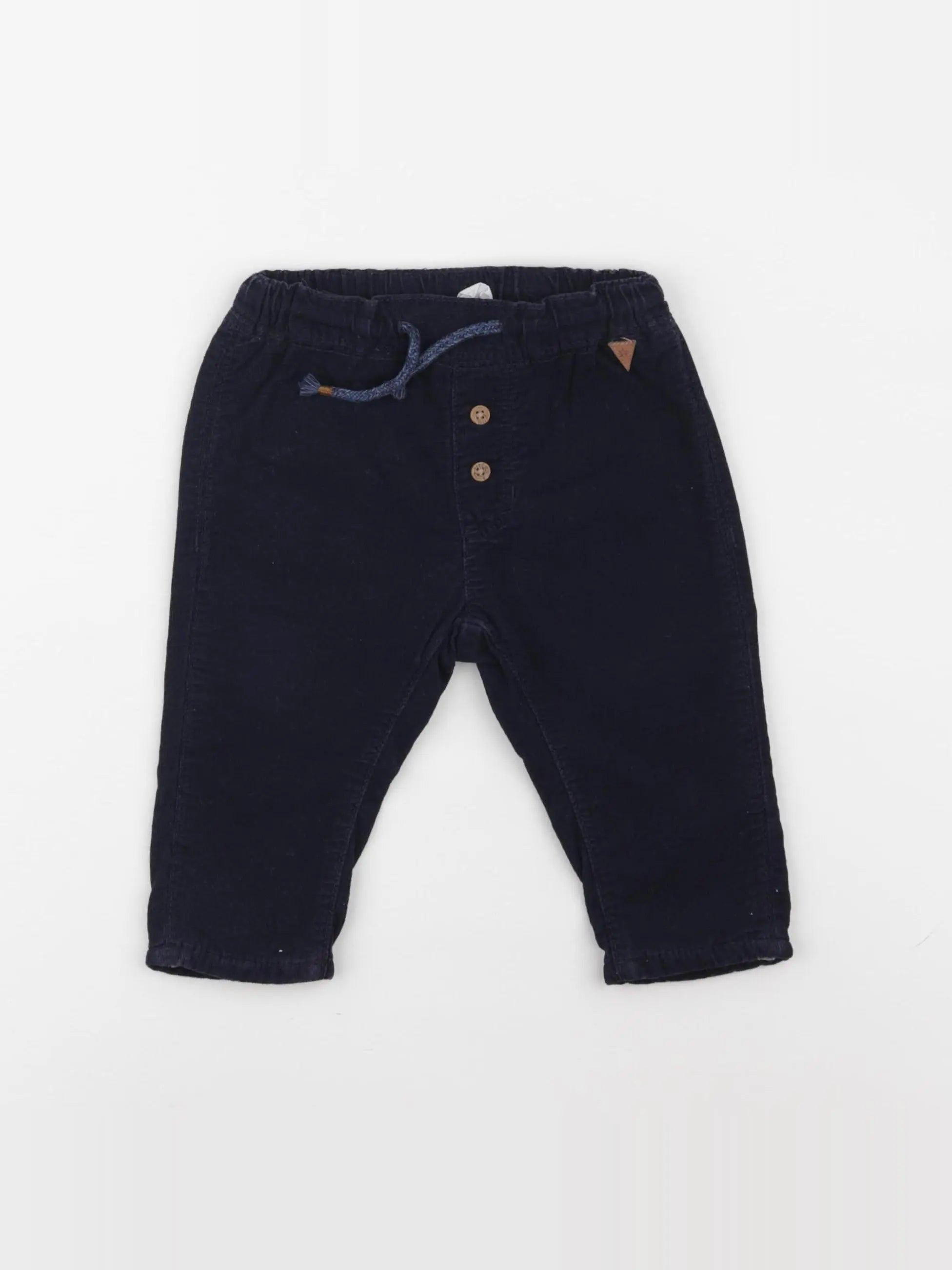 H&M - pantalon bleu - 3/6 mois