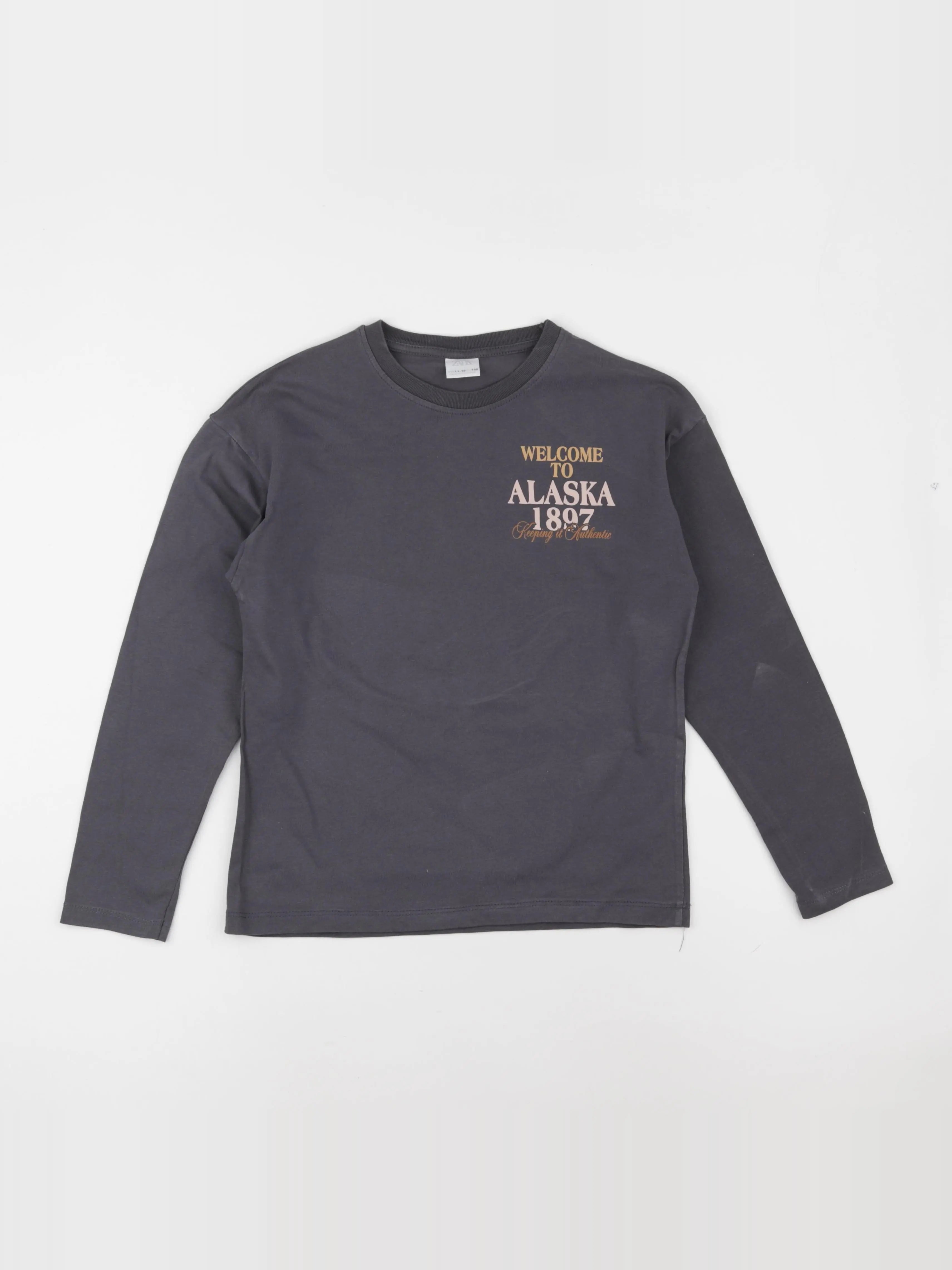 Zara - tee-shirt gris - 11/12 ans