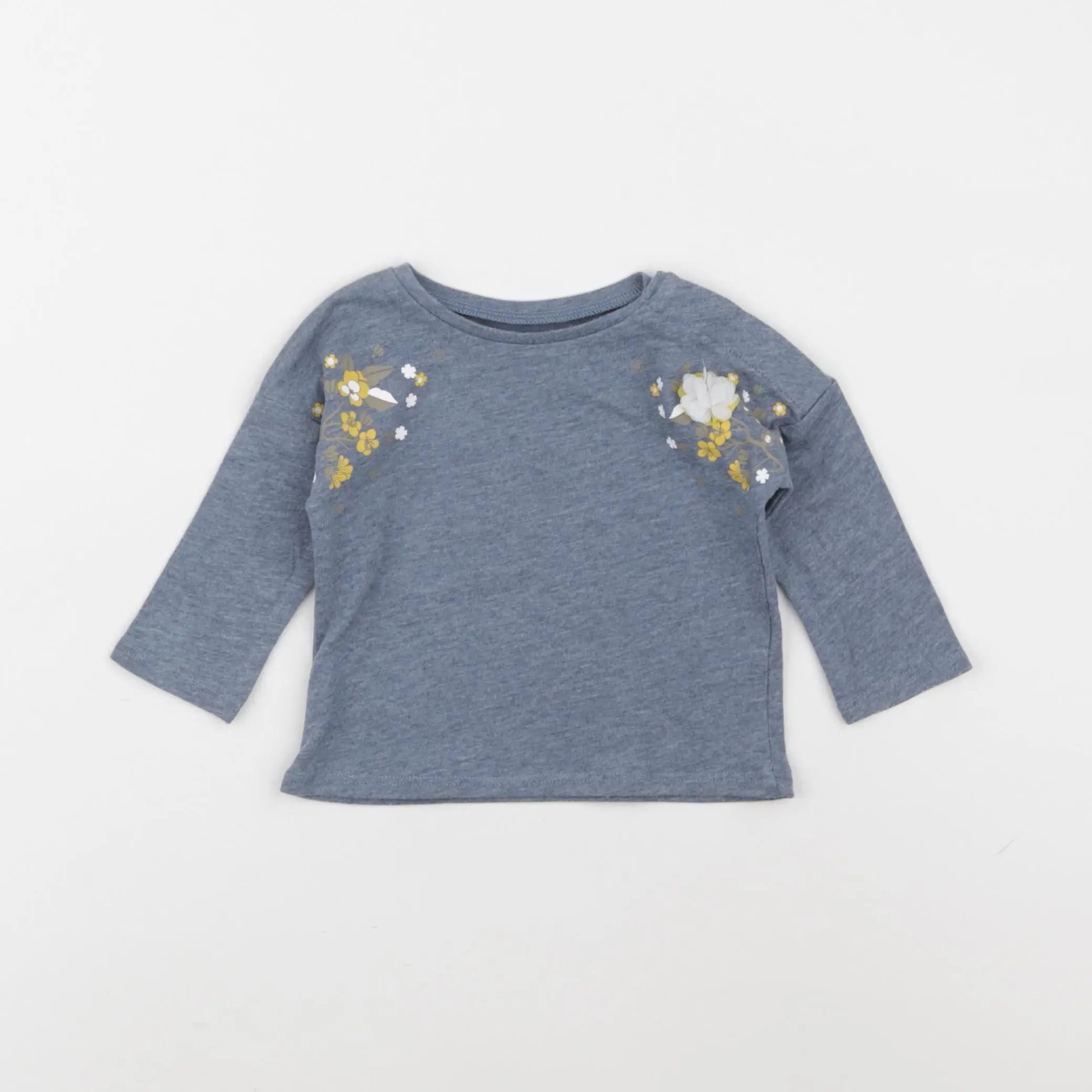 Vertbaudet - tee-shirt bleu - 3 mois