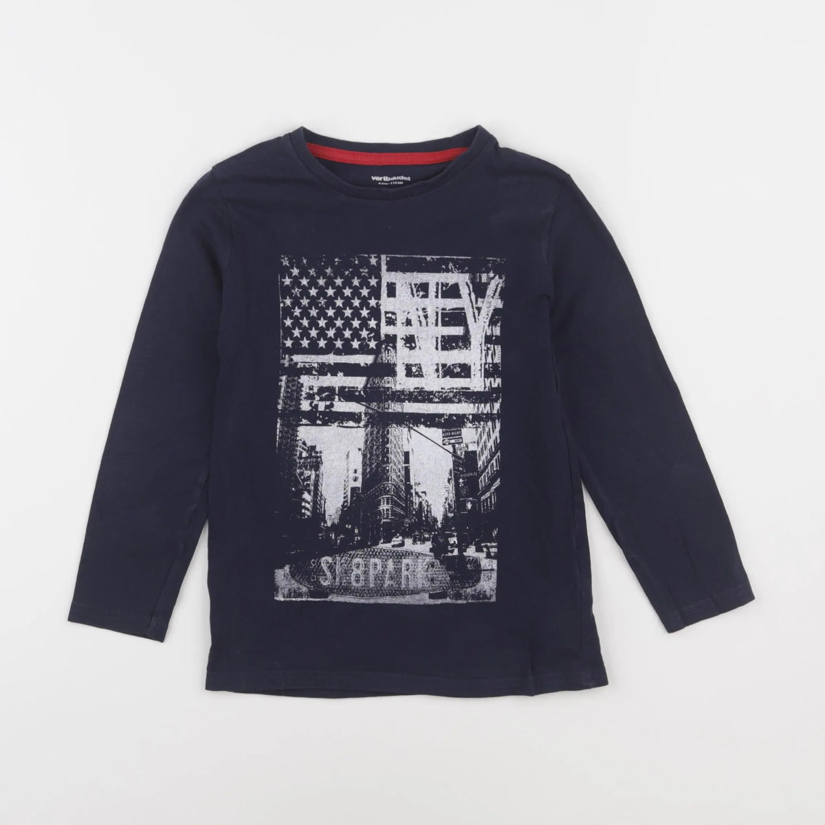 Vertbaudet - tee-shirt bleu - 6 ans