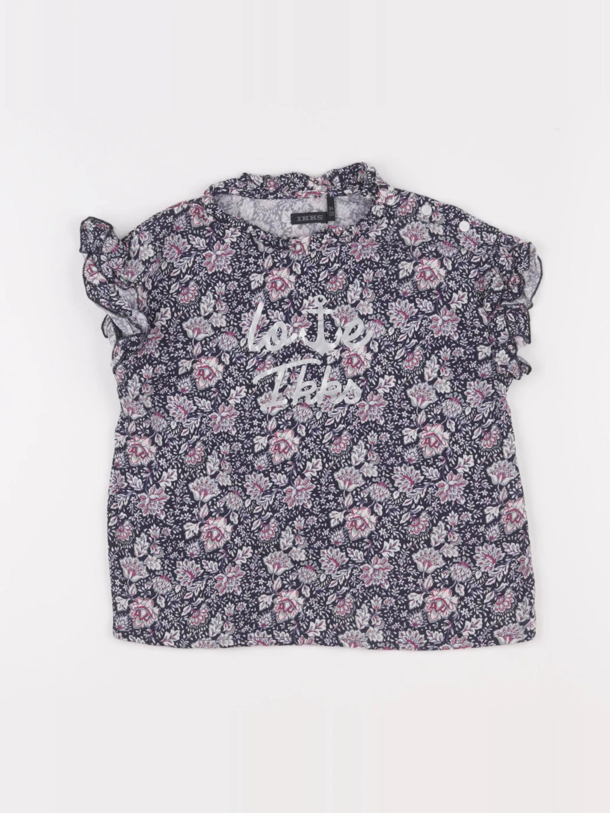 IKKS - blouse bleu, rose - 8 ans