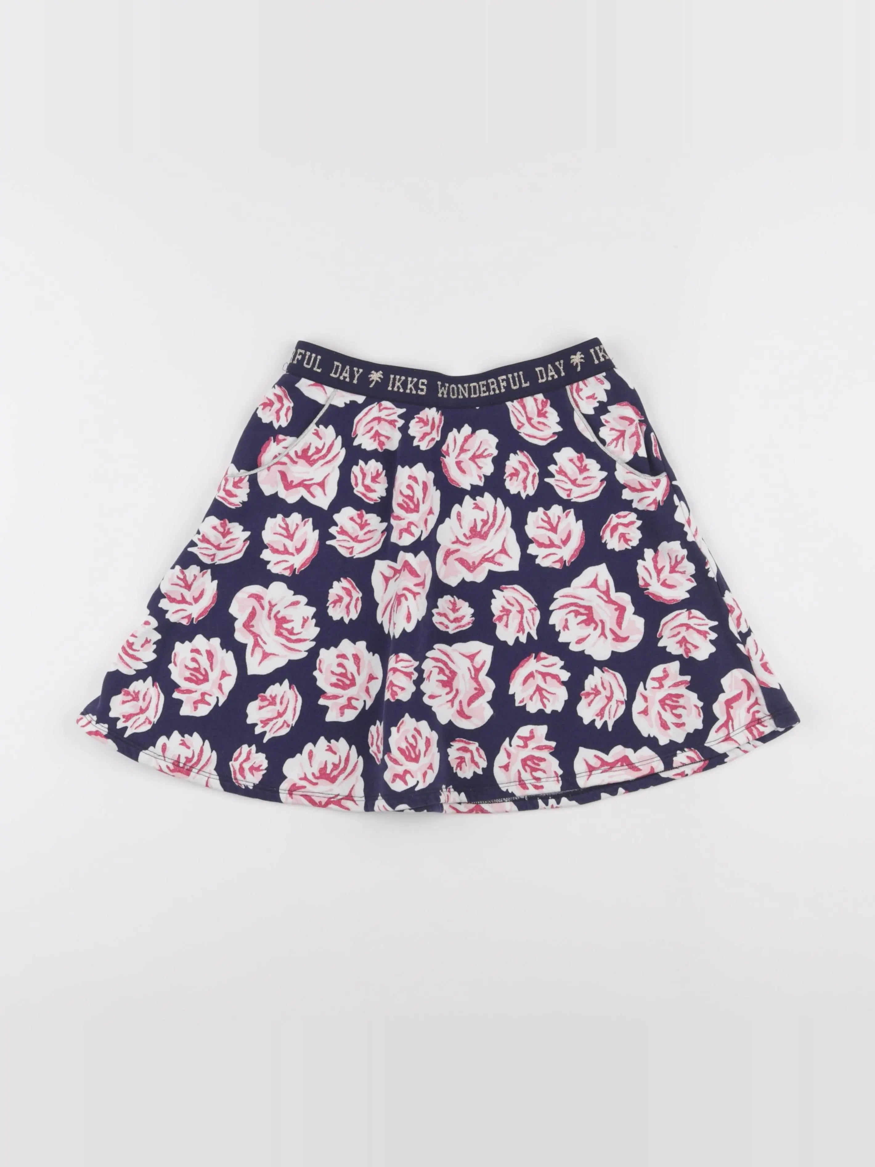 IKKS - jupe bleu, rose - 10 ans