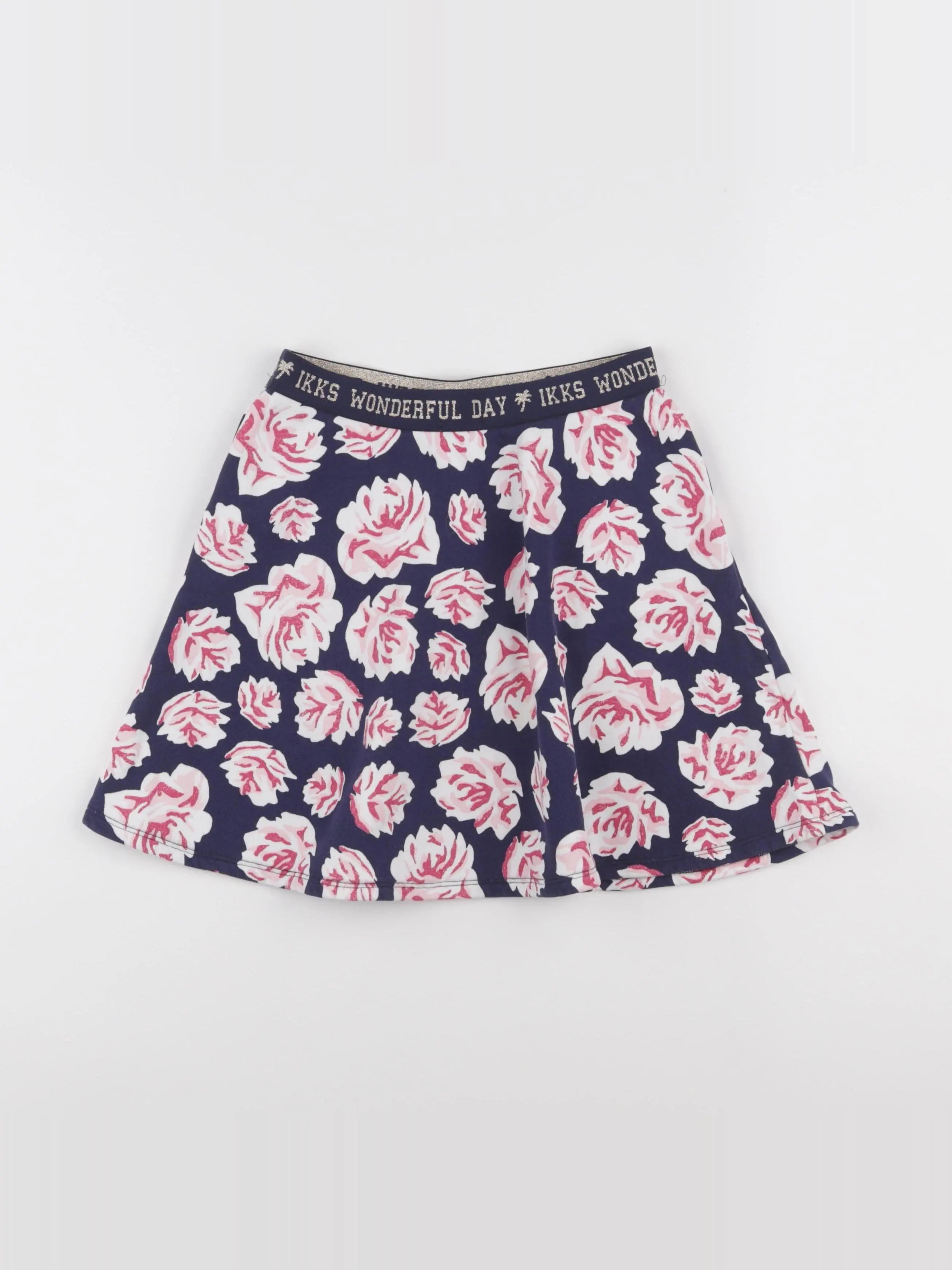 IKKS - jupe bleu, rose - 10 ans