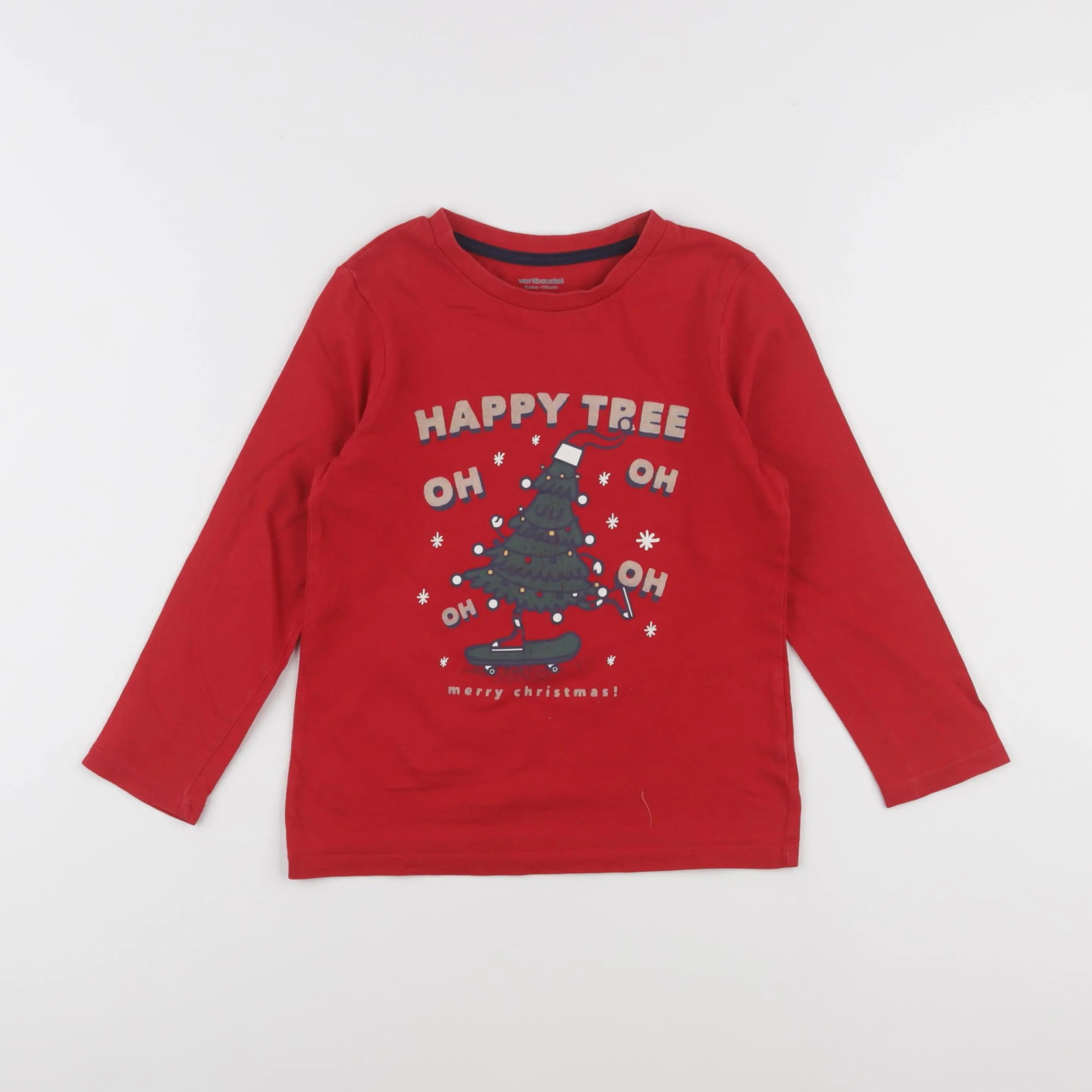 Vertbaudet - tee-shirt rouge - 6 ans