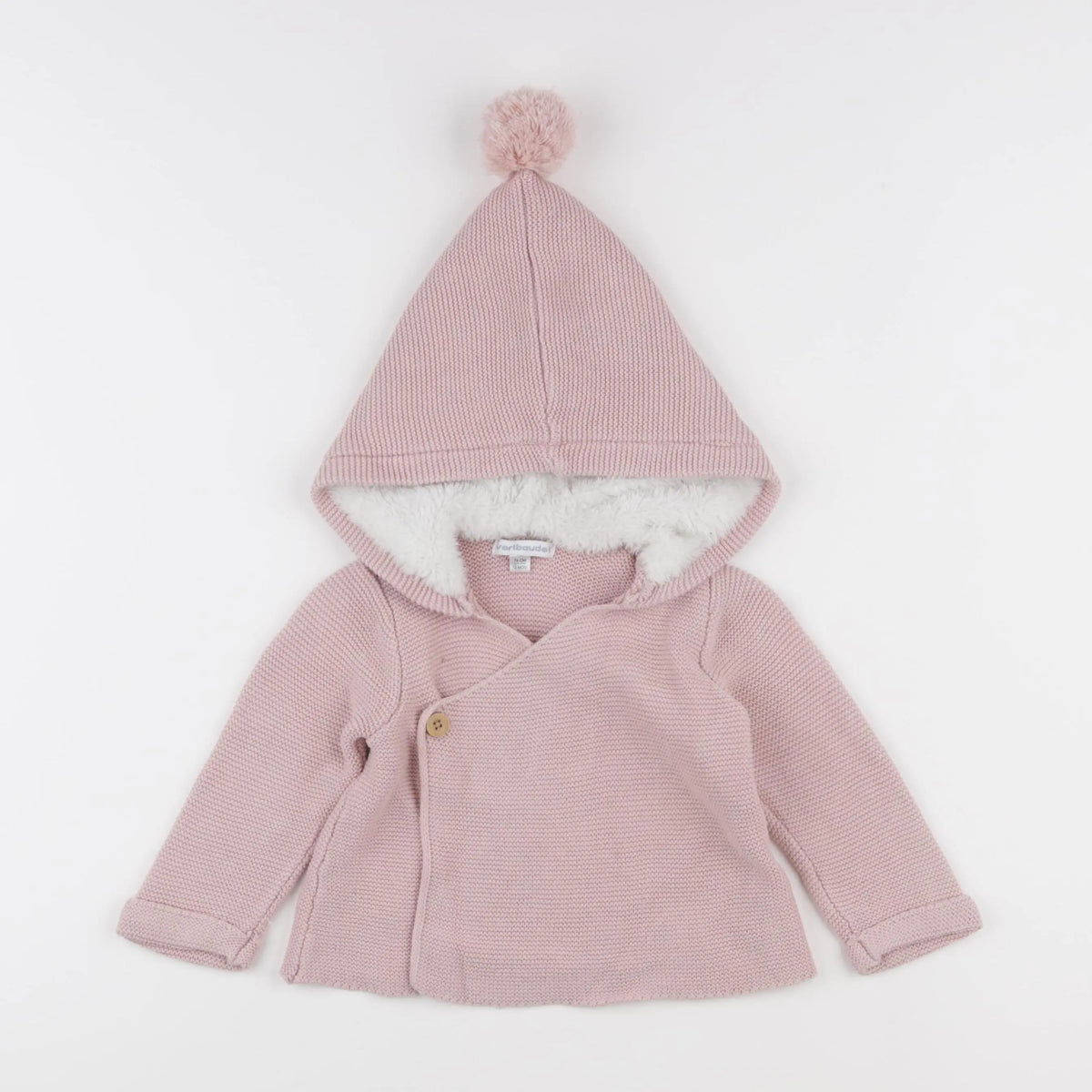 Vertbaudet - gilet rose - 12 mois