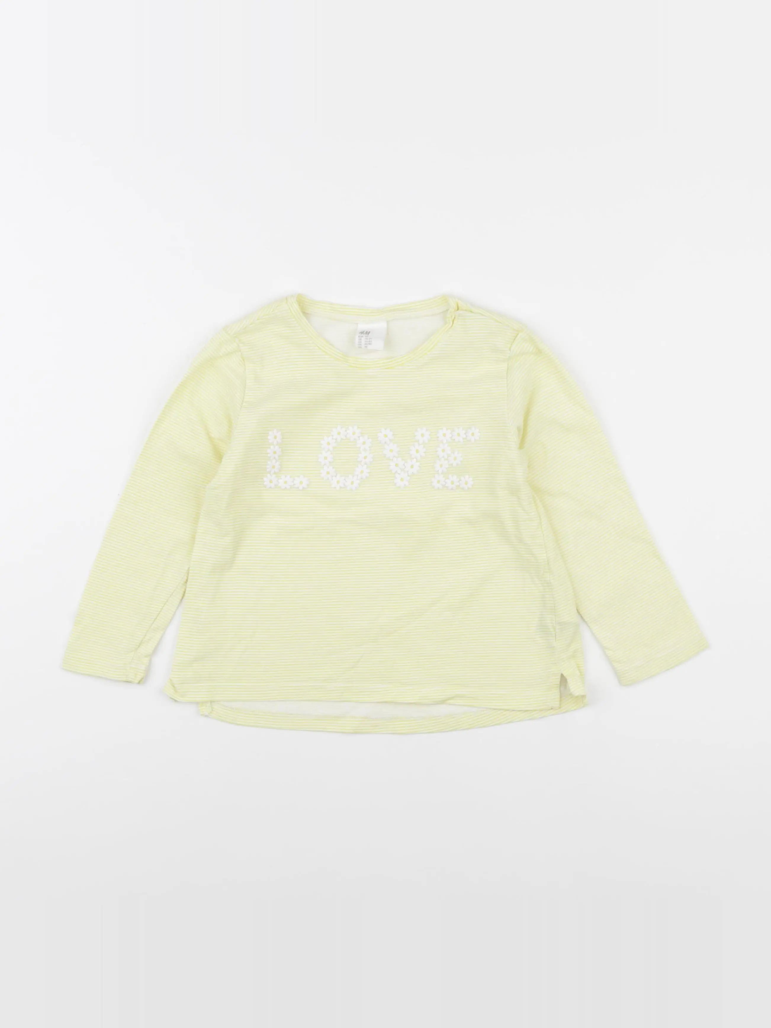 H&M - tee-shirt jaune - 2 ans
