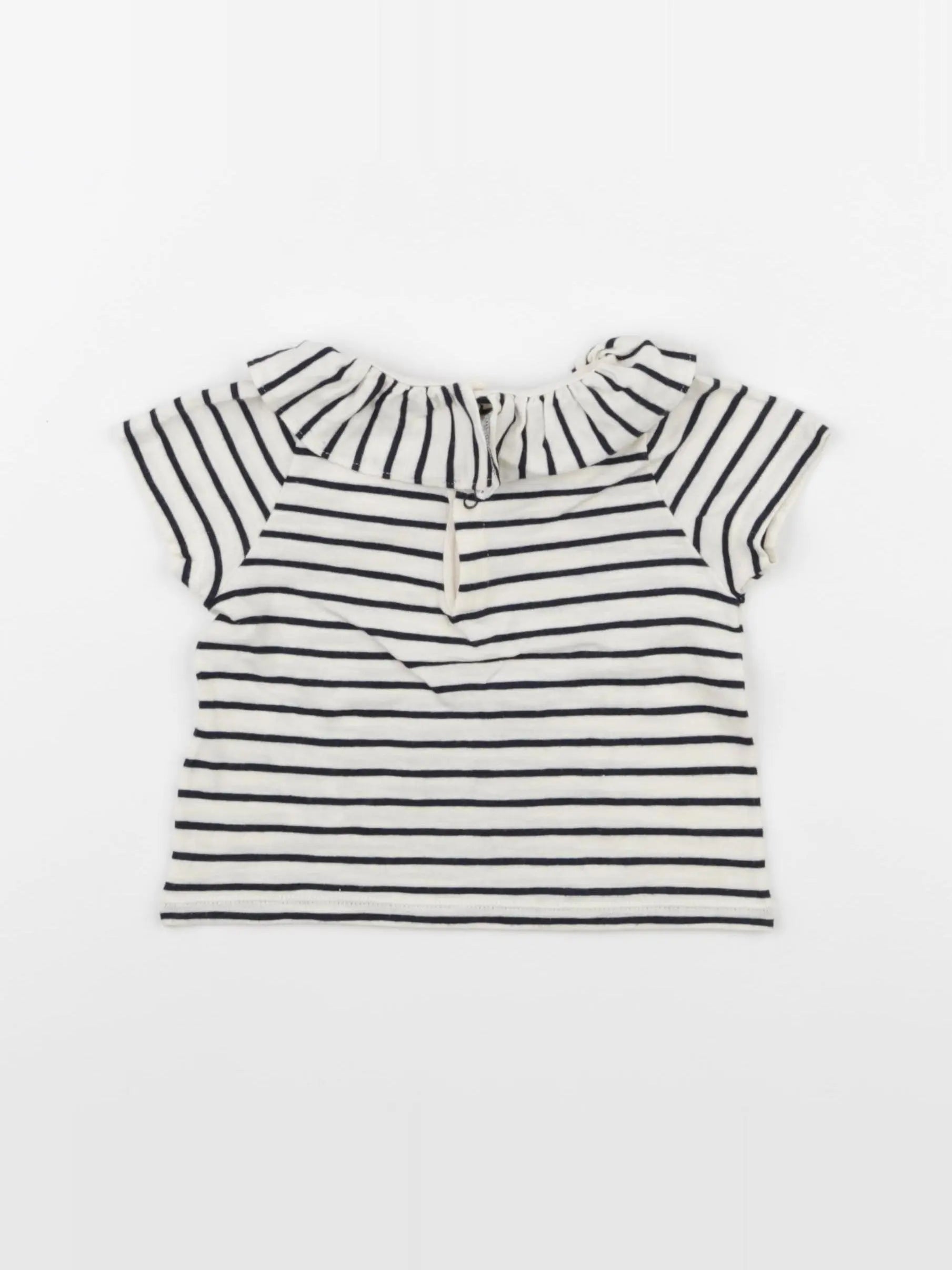 Petit Bateau - tee-shirt bleu - 6 mois