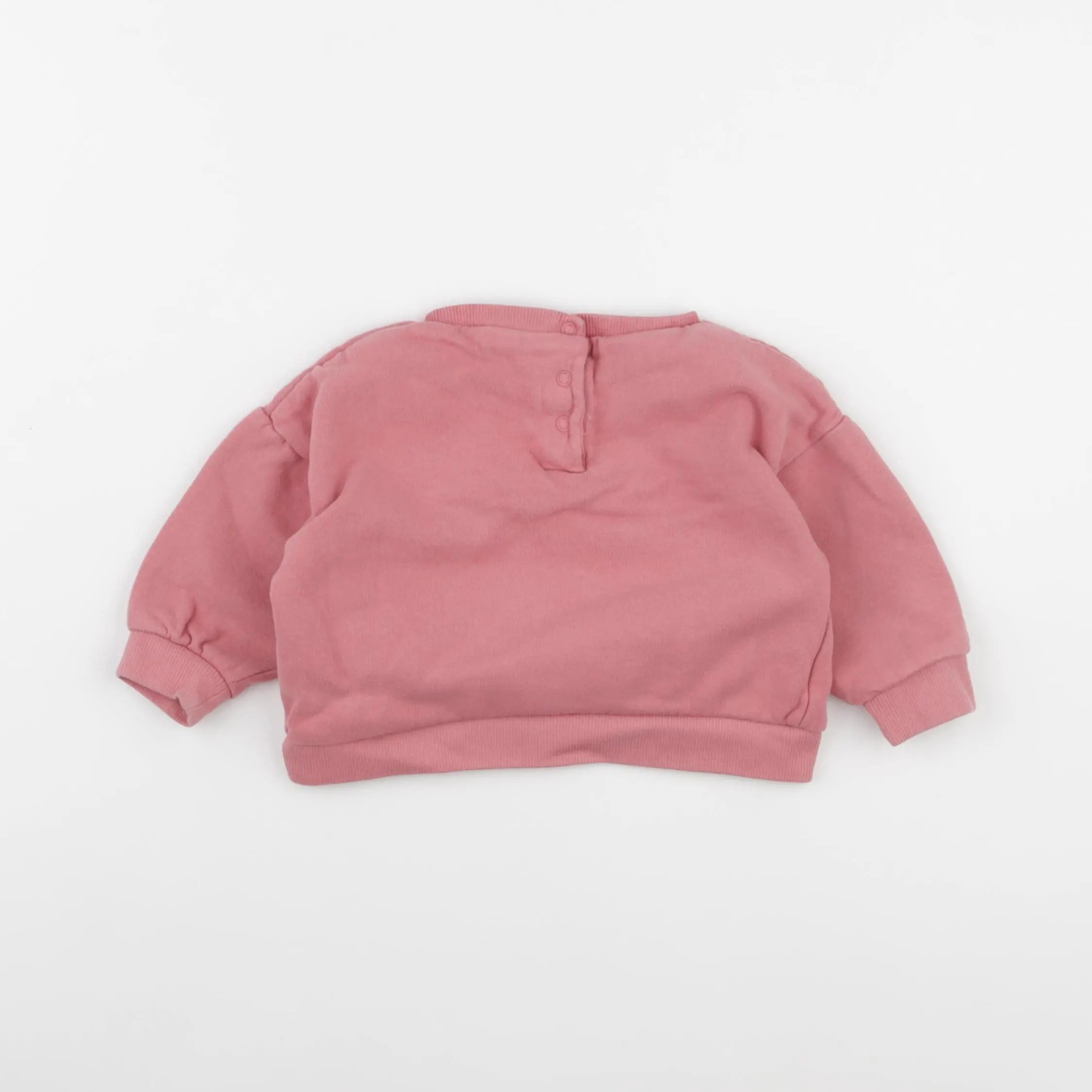 Vertbaudet - sweat rose - 12 mois