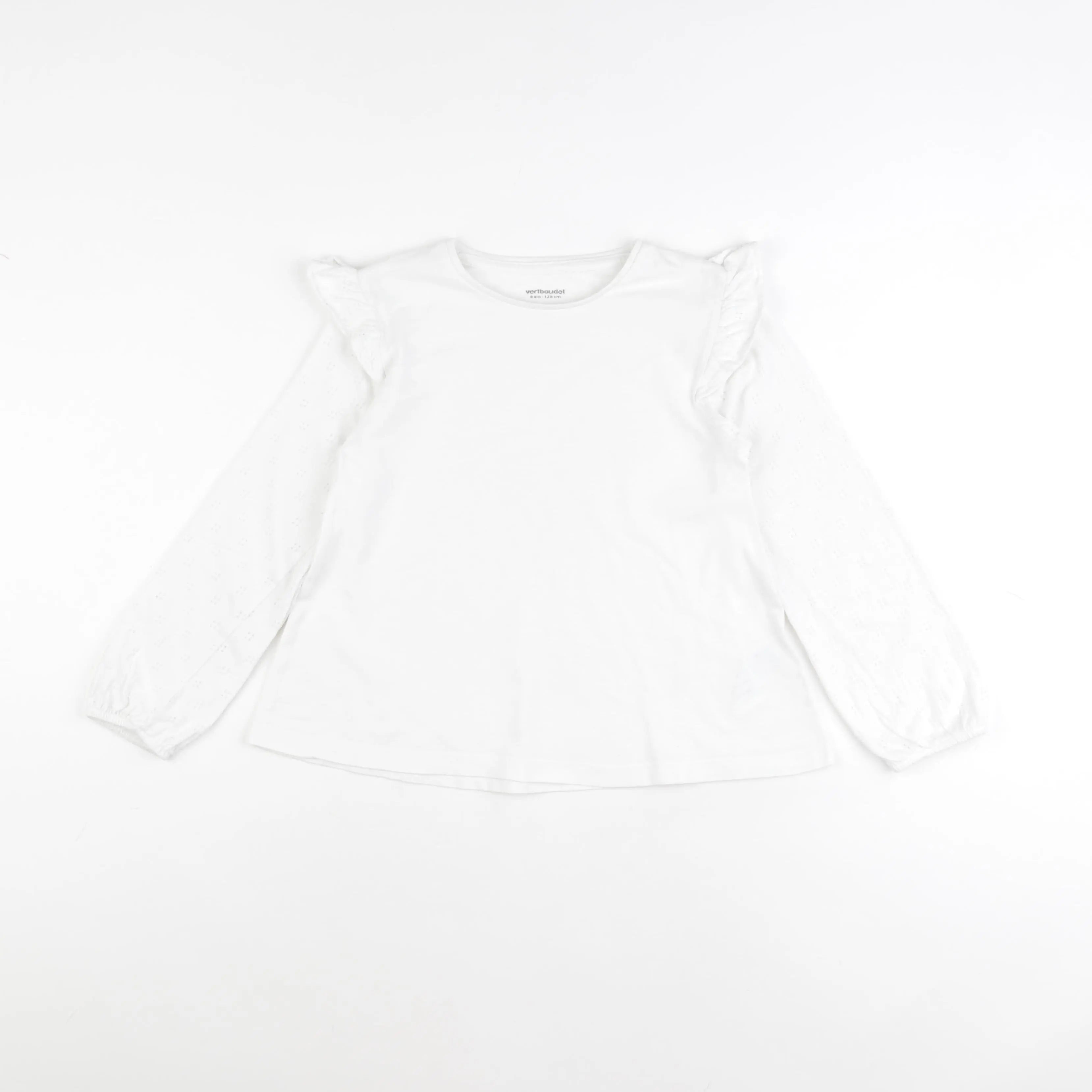 Vertbaudet - tee-shirt blanc - 8 ans