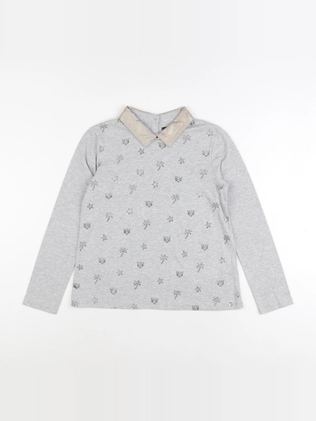 IKKS - tee-shirt gris - 10 ans