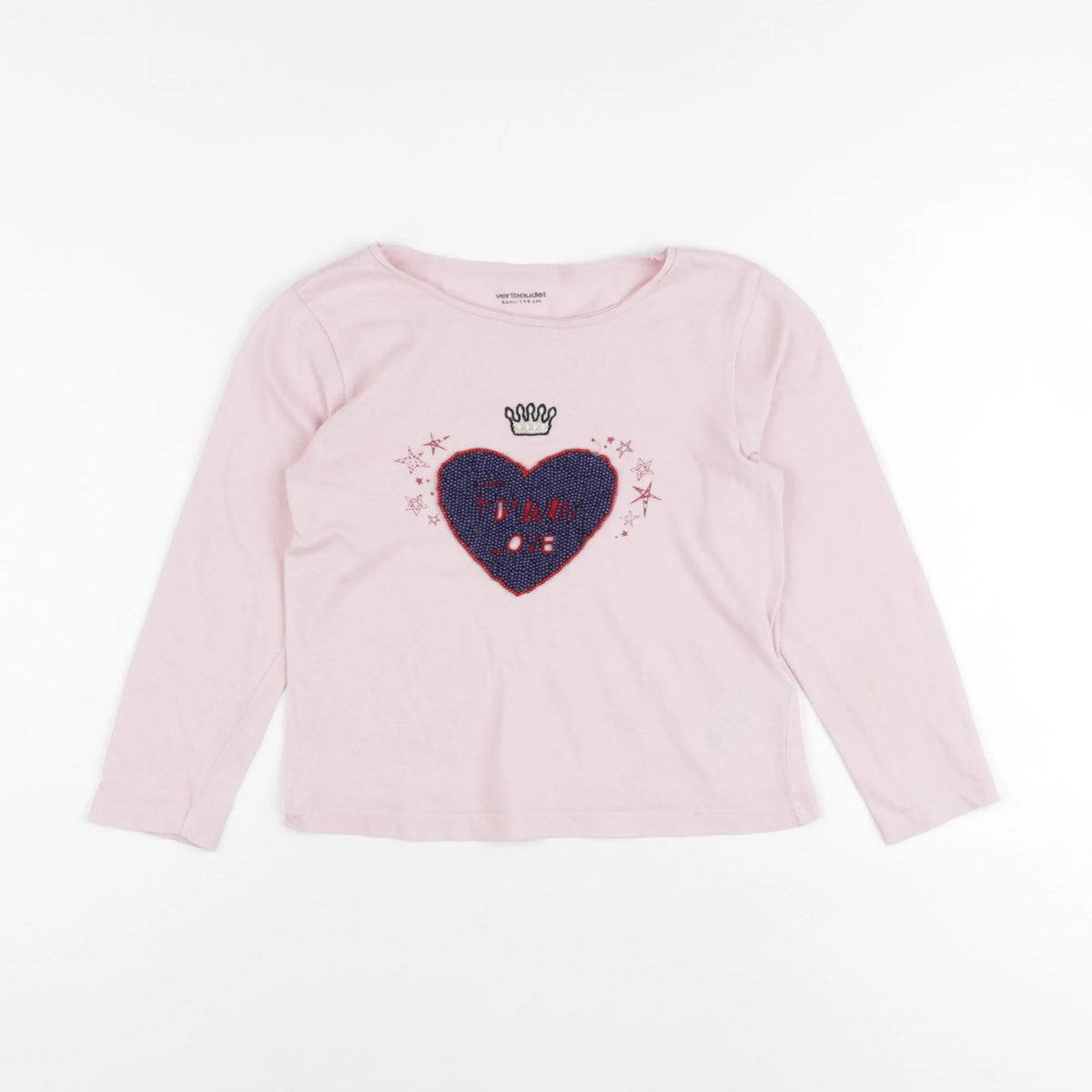 Vertbaudet - tee-shirt rose - 6 ans