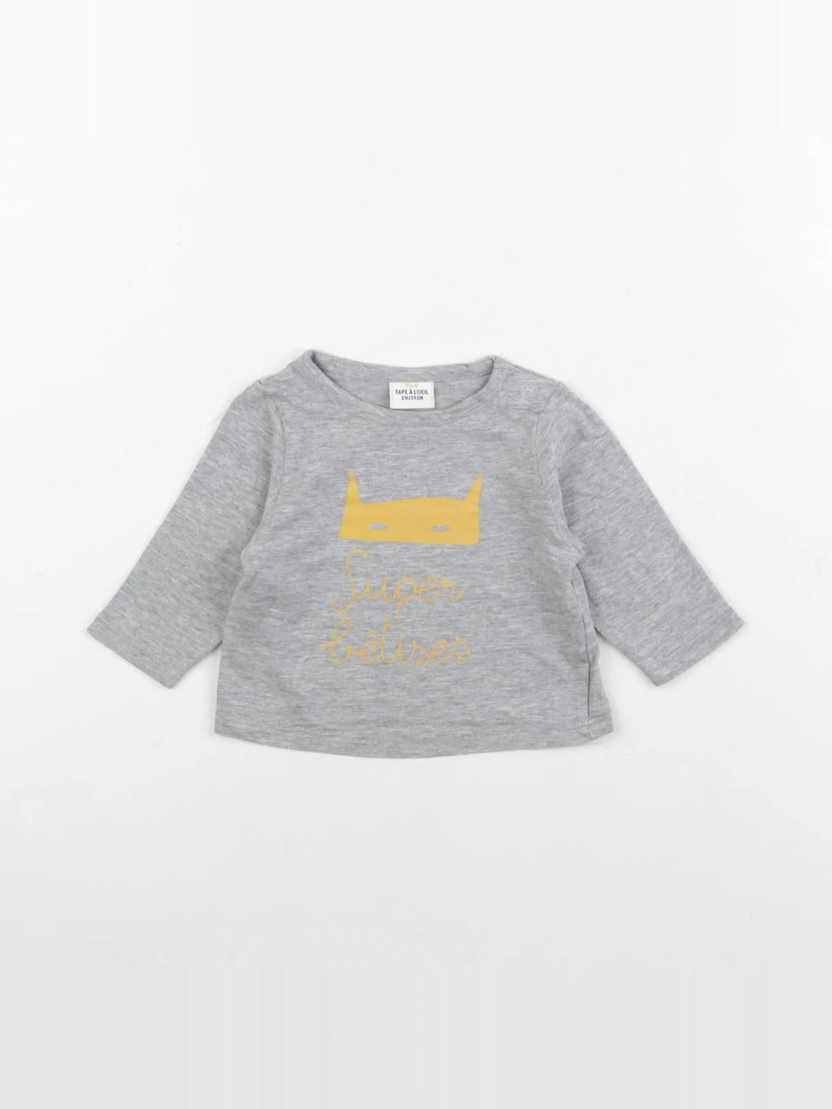 Tape à l'oeil - tee-shirt gris - 3 mois