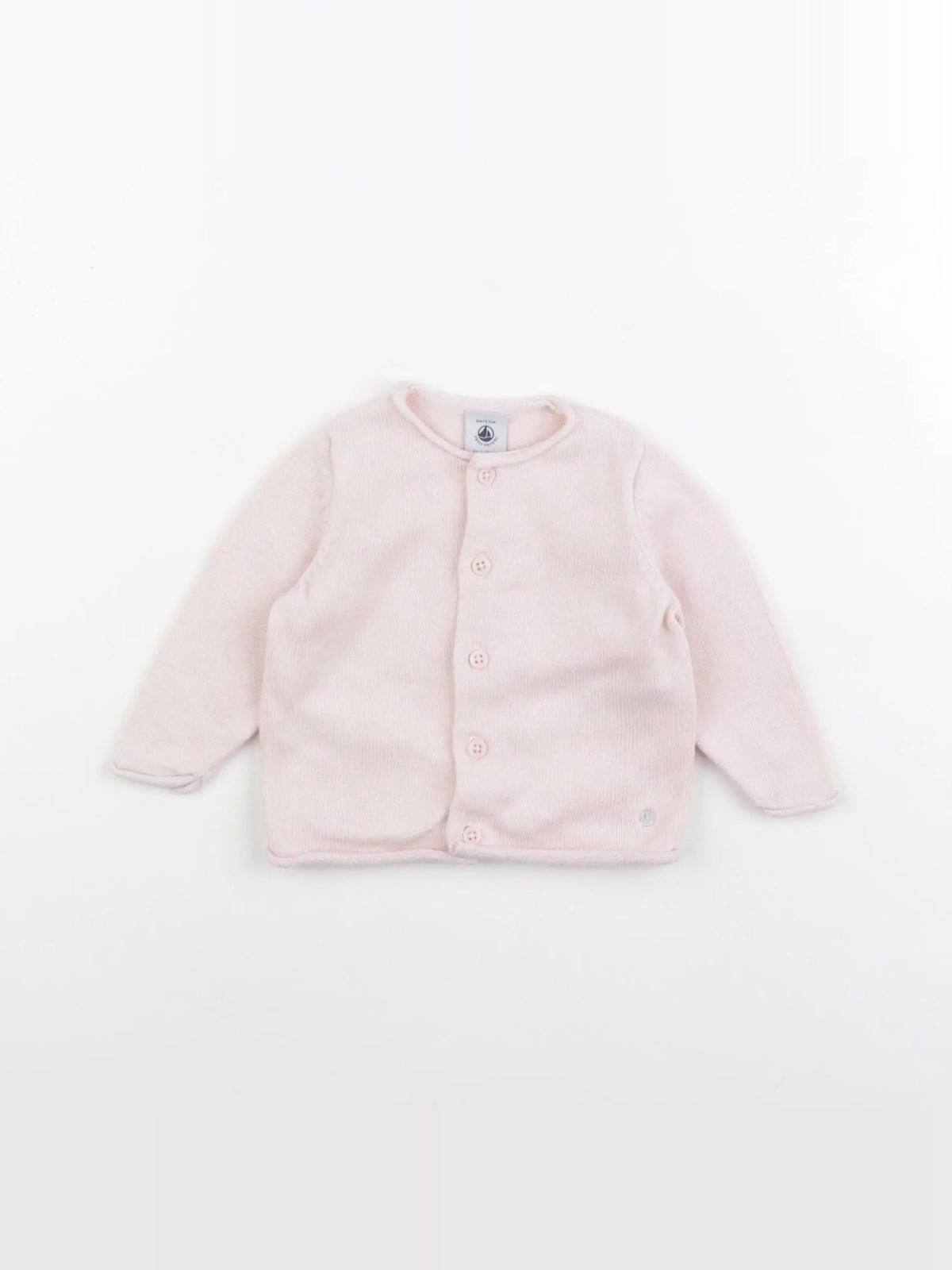Petit Bateau - gilet rose - 6 mois