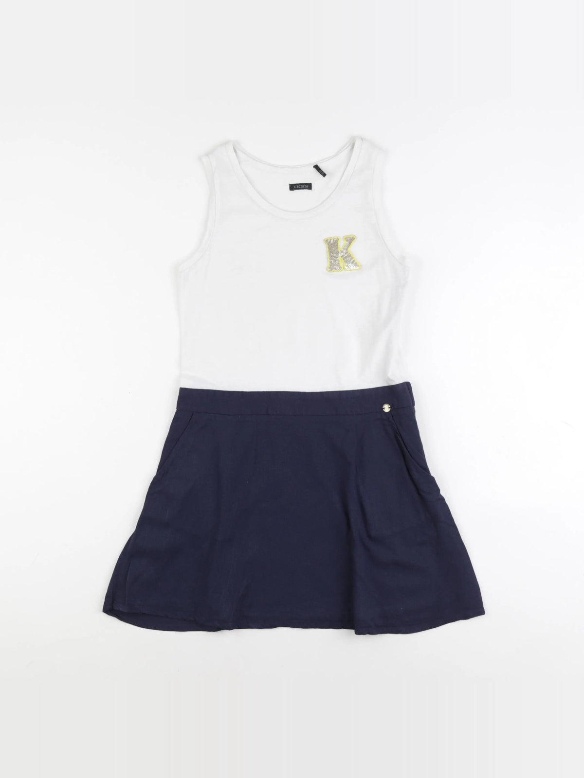 IKKS - robe bleu, blanc - 10 ans